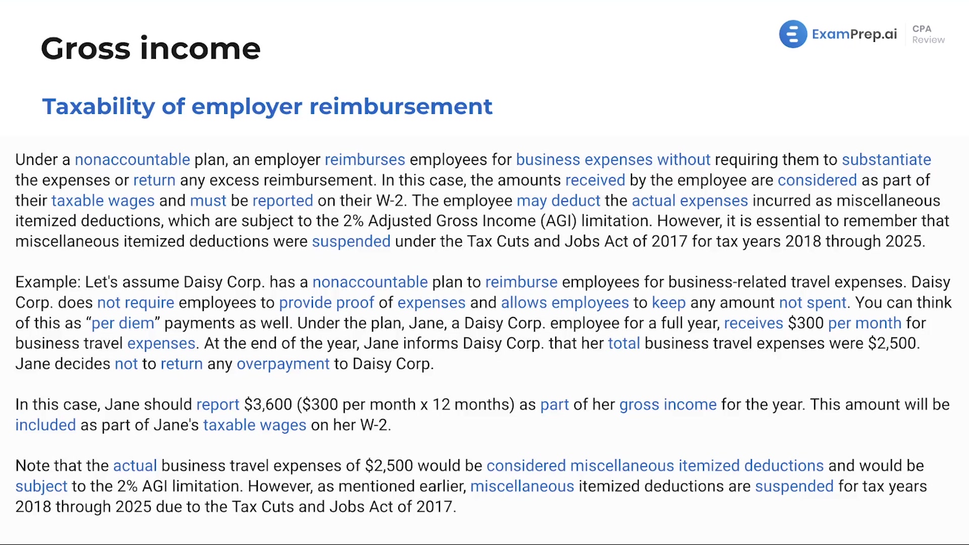 Taxability of Employer Reimbursement lesson thumbnail