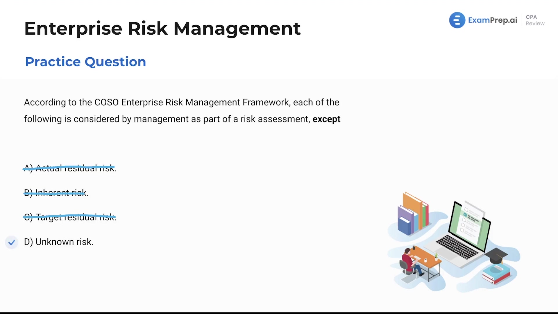Enterprise Risk Management - Practice Questions lesson thumbnail