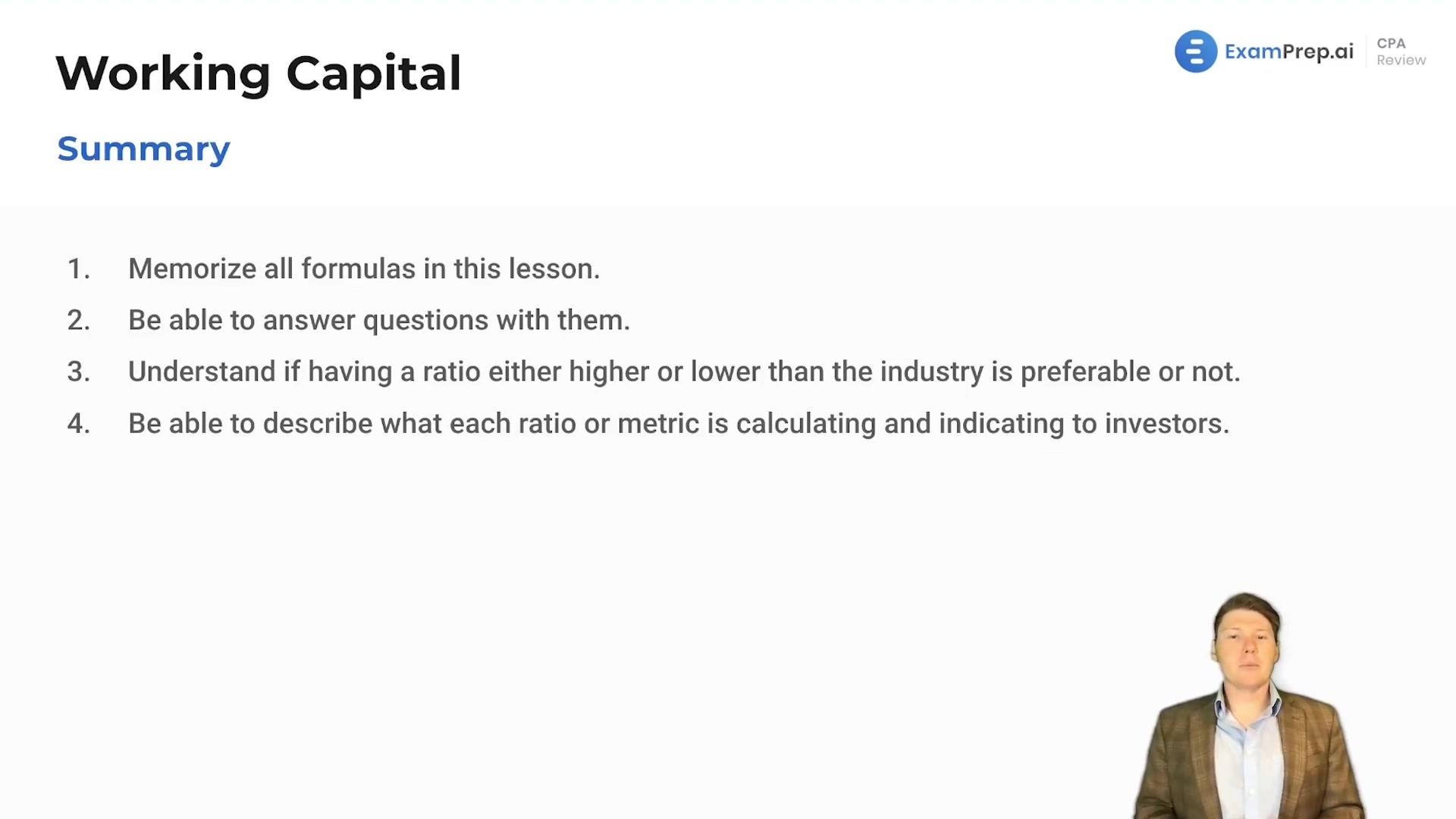 Working Capital Summary lesson thumbnail