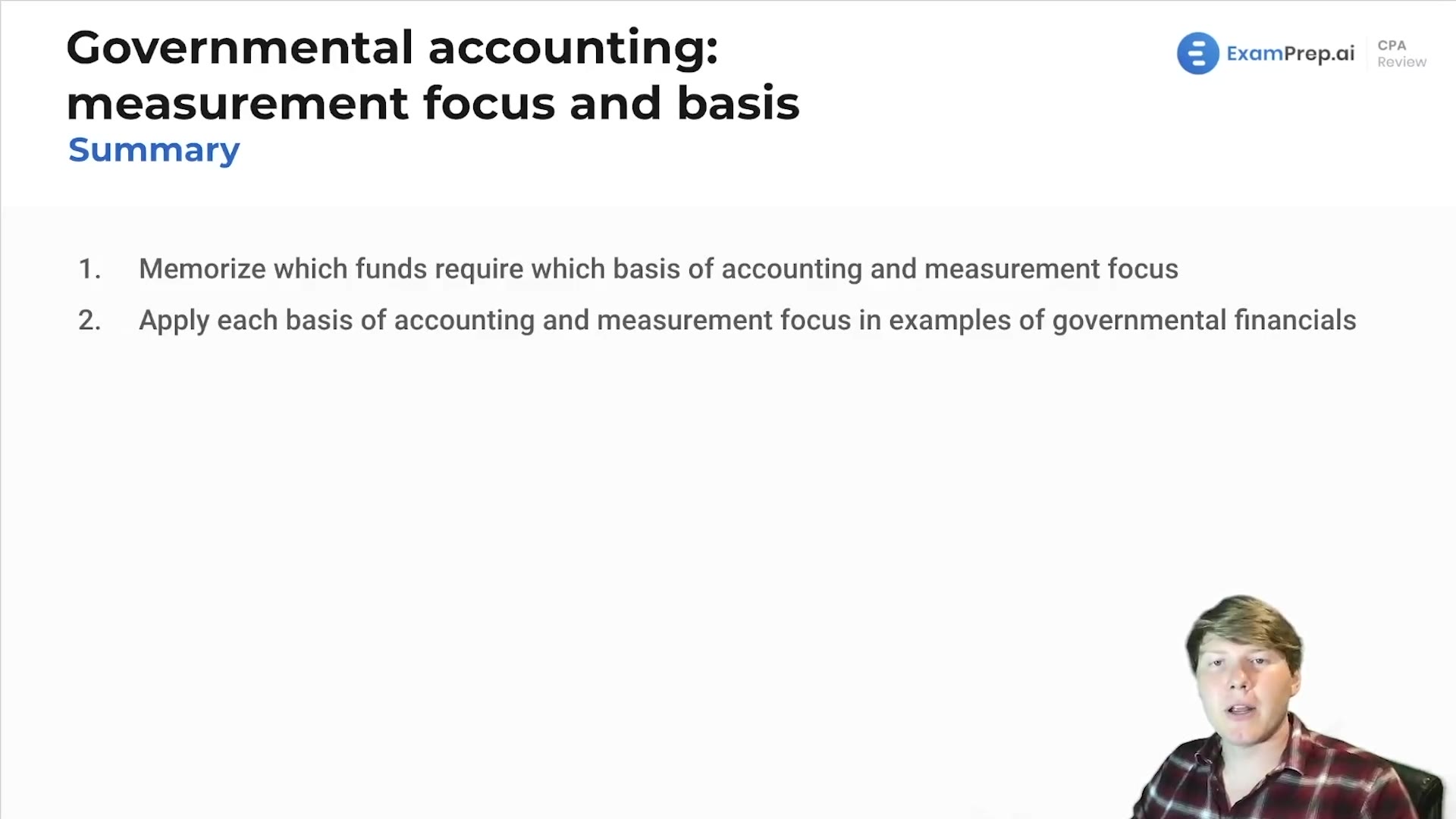 Governmental Accounting: Measurement Focus and Basis Summary lesson thumbnail
