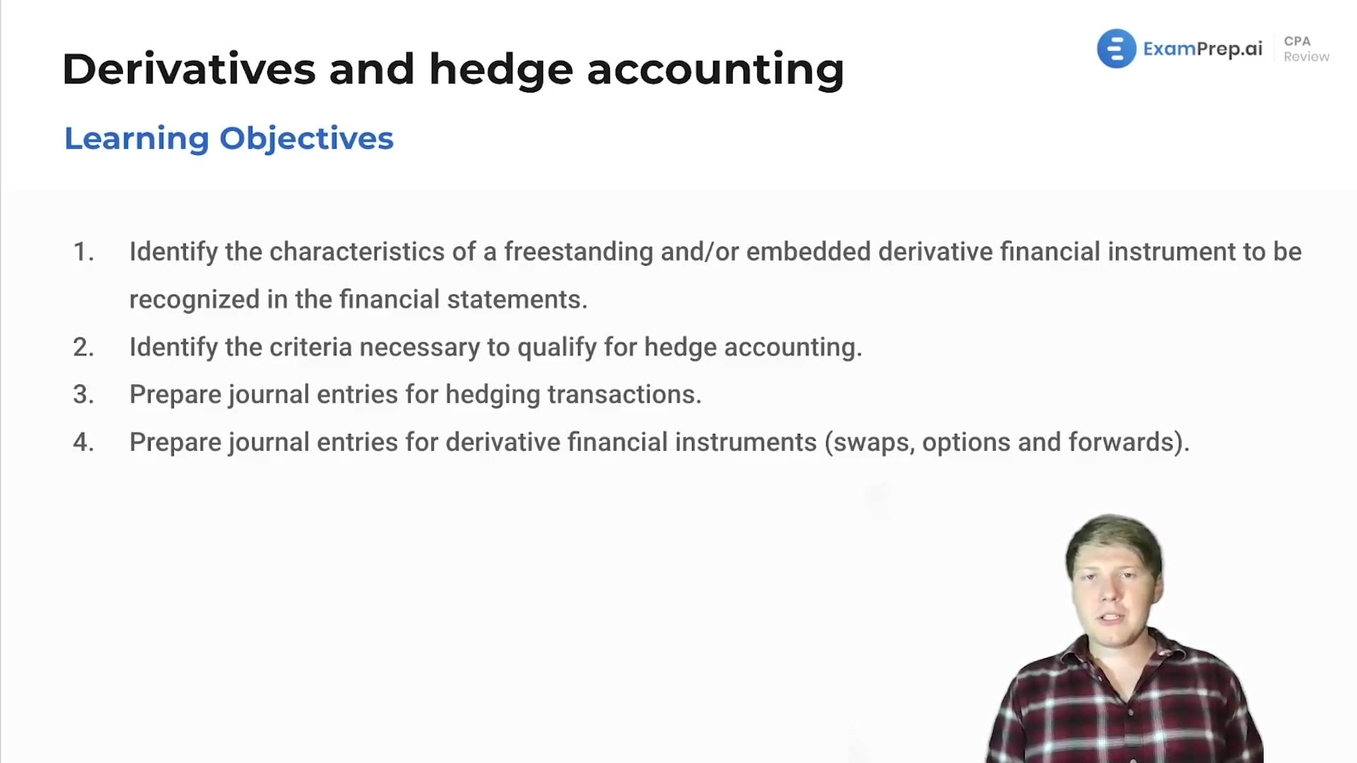Derivatives and Hedge Accounting Objectives lesson thumbnail
