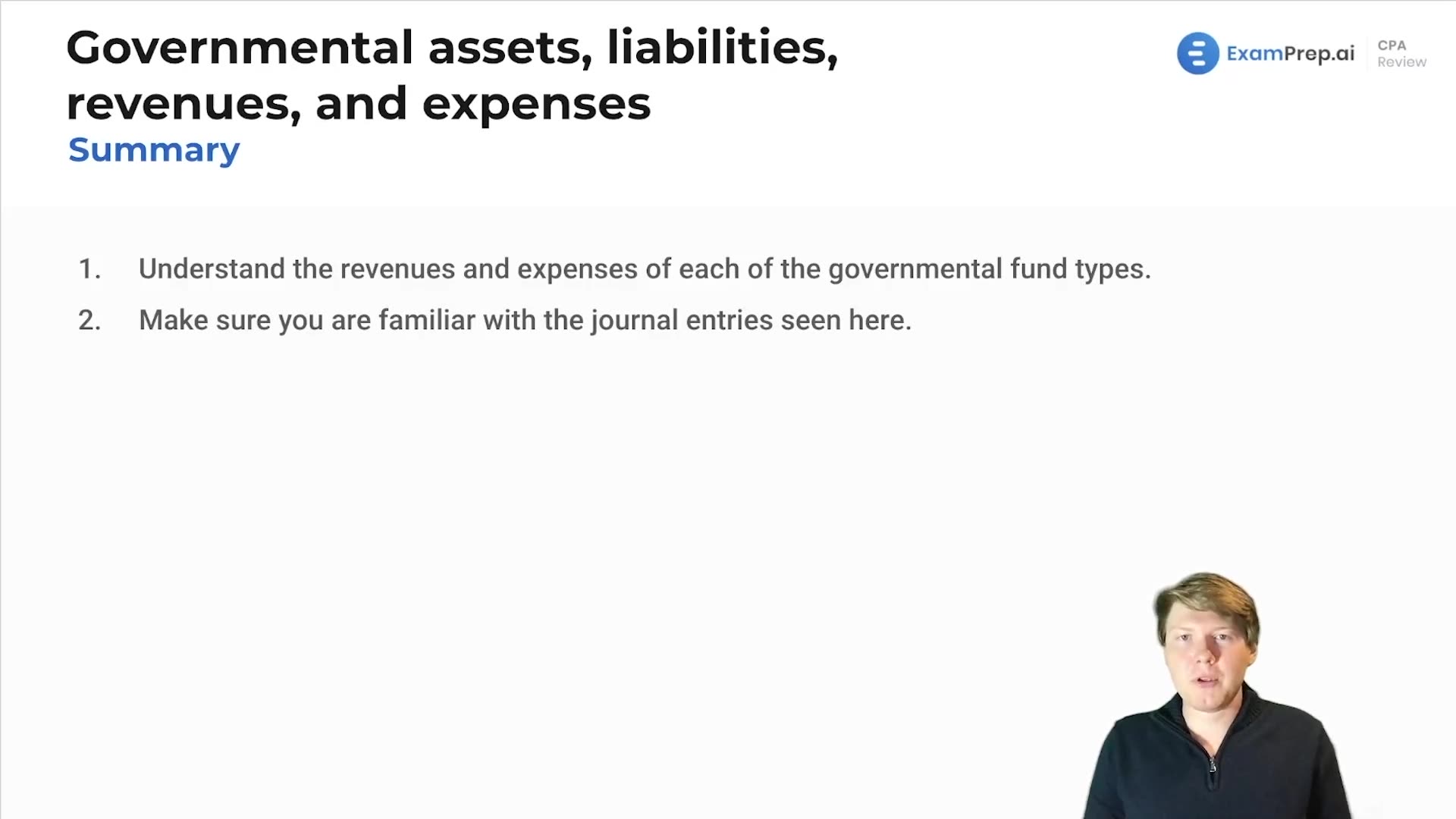 Governmental Assets, Liabilities, Revenues & Expenses Summary lesson thumbnail