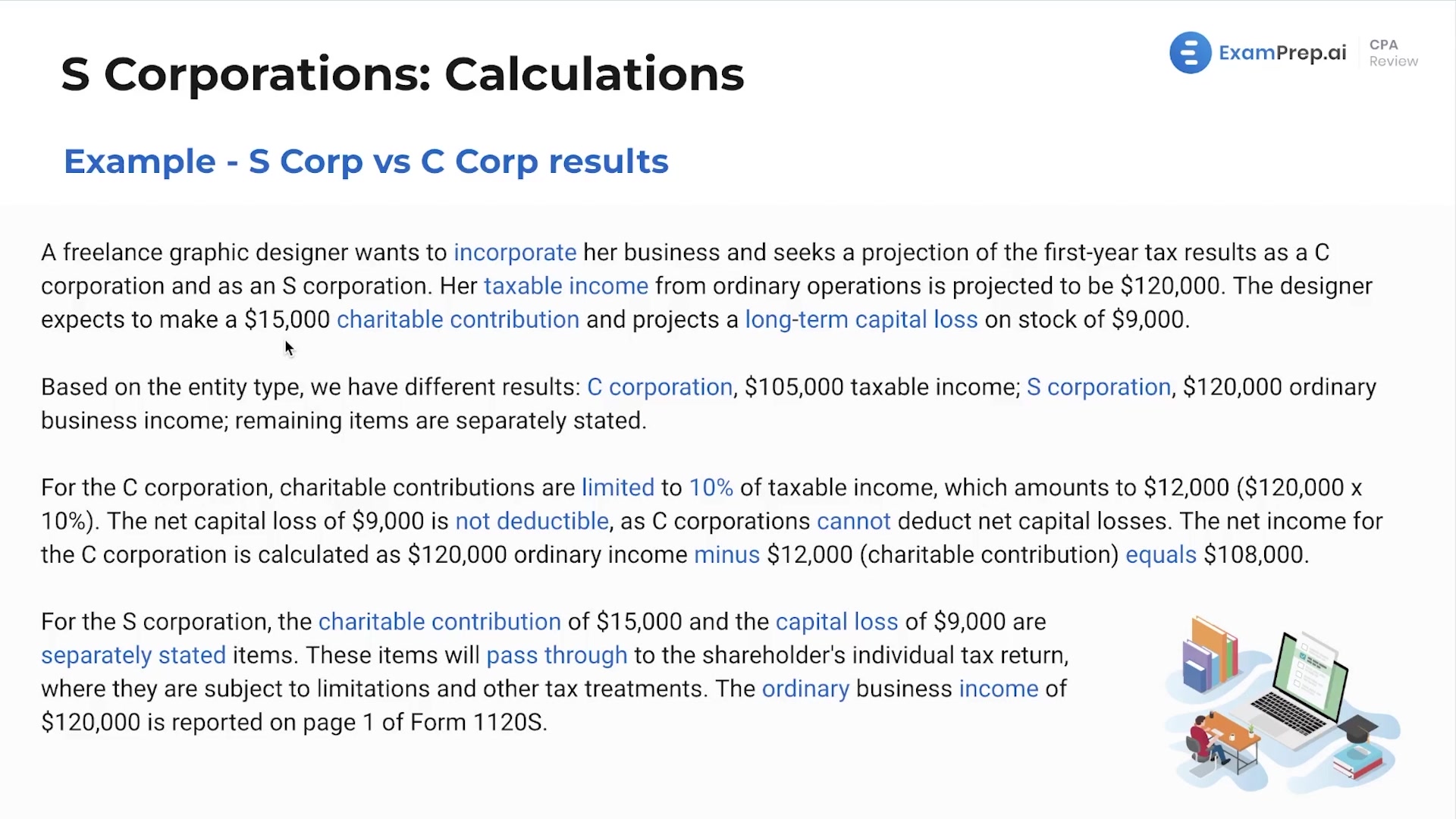 S Corporation vs. C Corporation Results lesson thumbnail