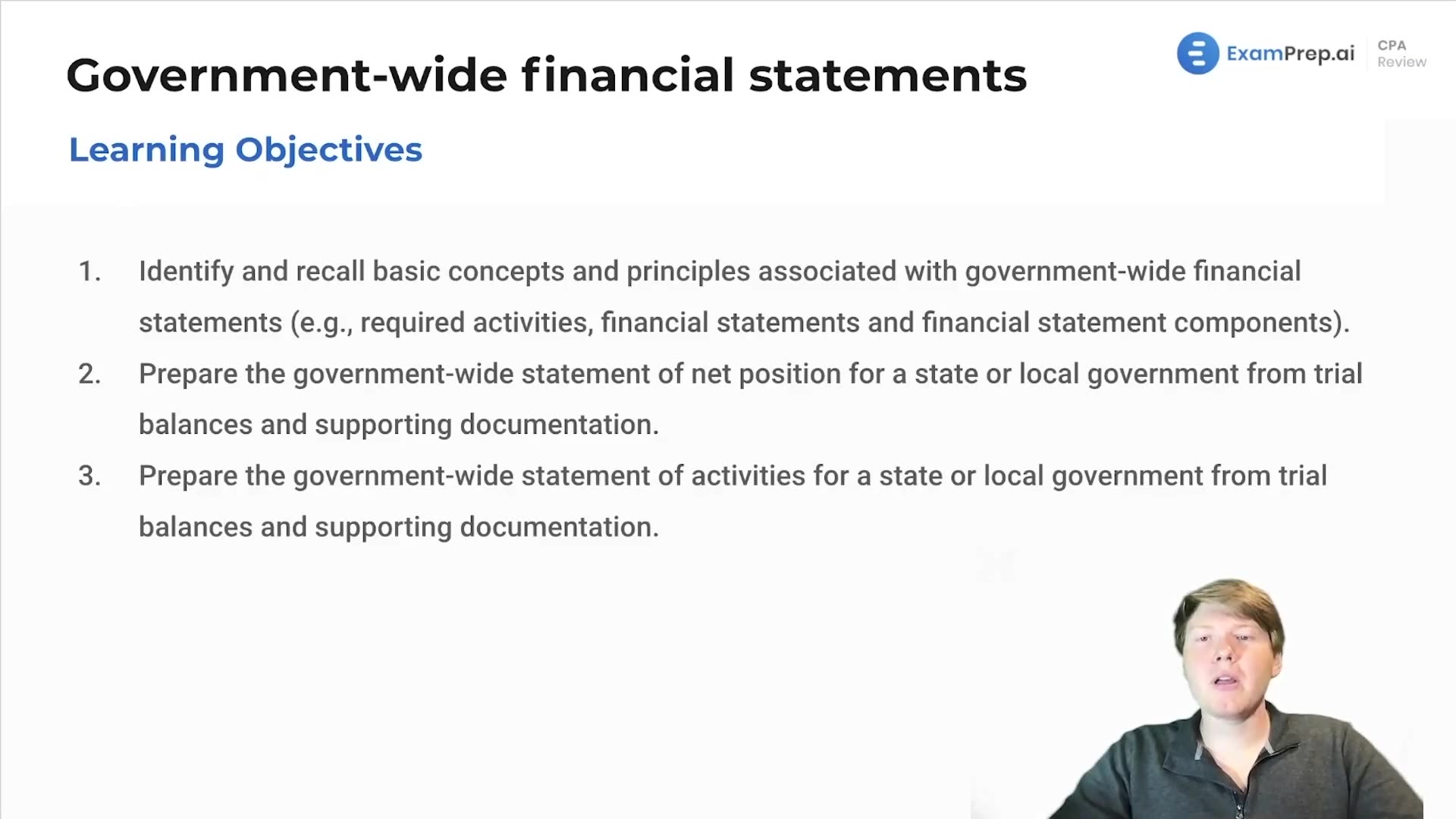 Government-Wide Financial Statements Overview and Objectives lesson thumbnail