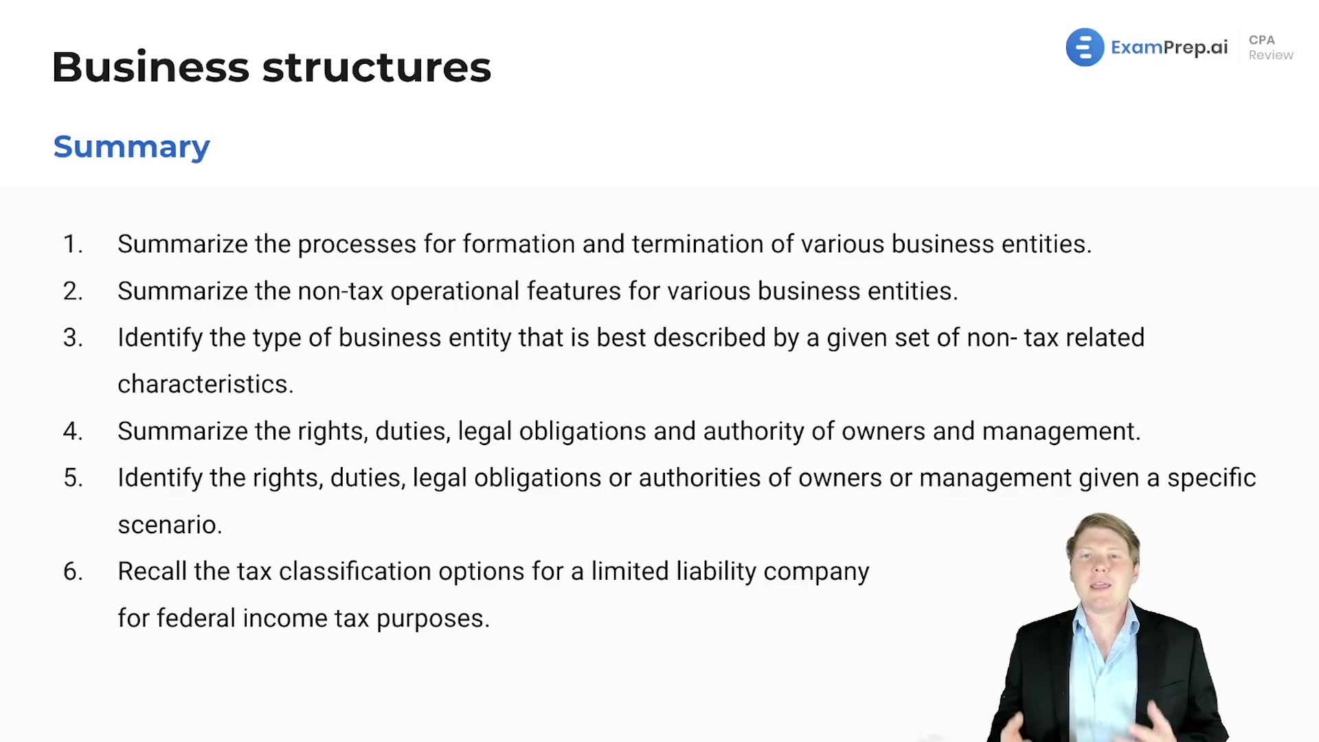 Business Structures Summary lesson thumbnail