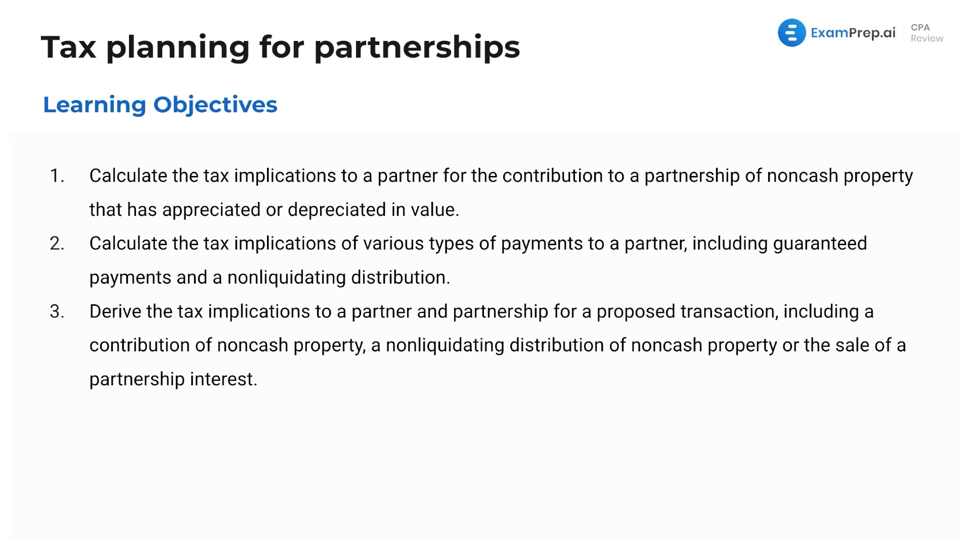 Introduction to Tax Planning for Partnerships lesson thumbnail