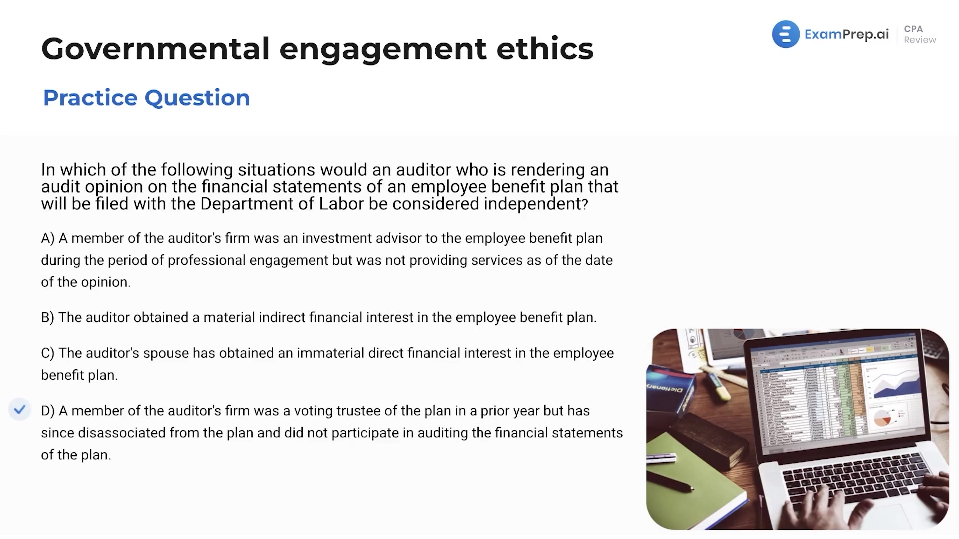 Governmental Engagement Ethics Practice Questions lesson thumbnail