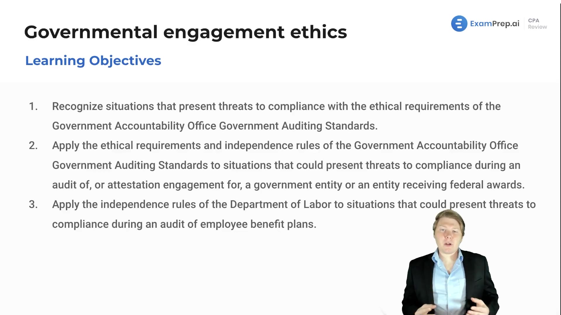 Governmental Engagement Ethics Objectives lesson thumbnail