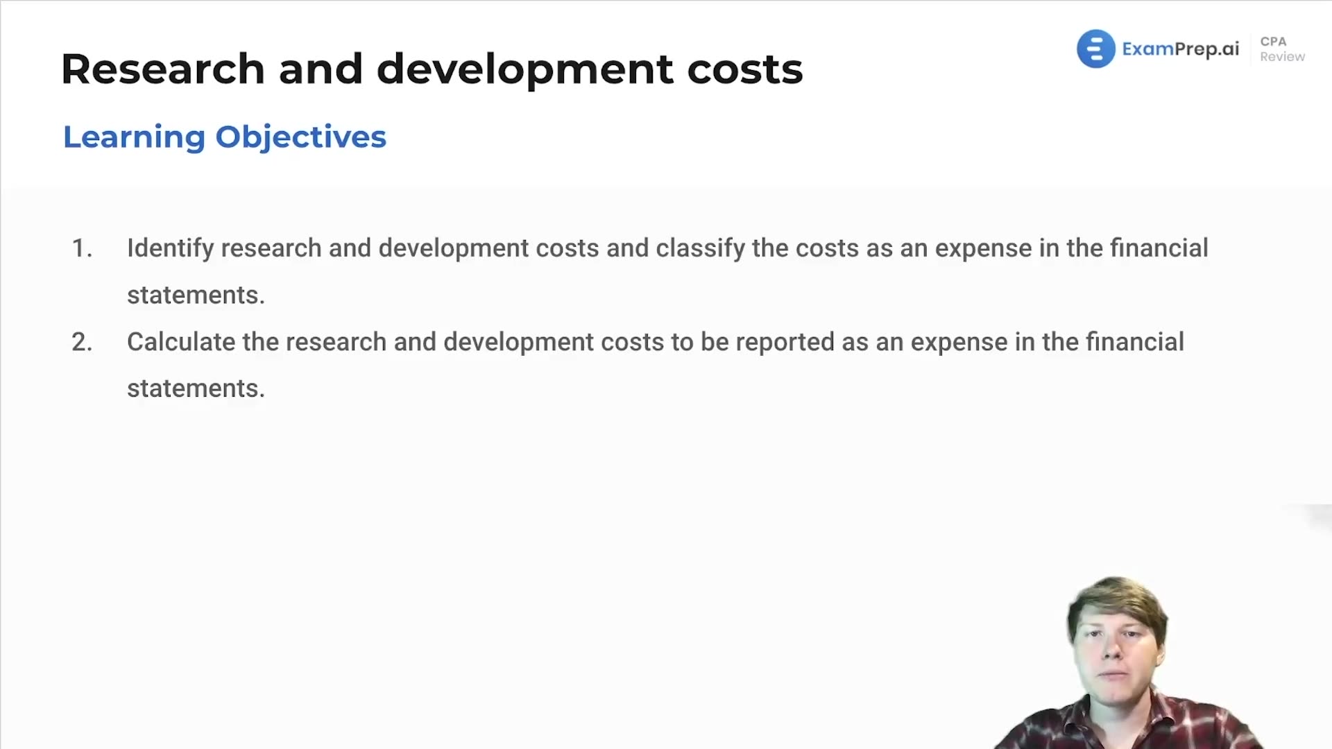 Research and Development Costs Overview and Objectives lesson thumbnail