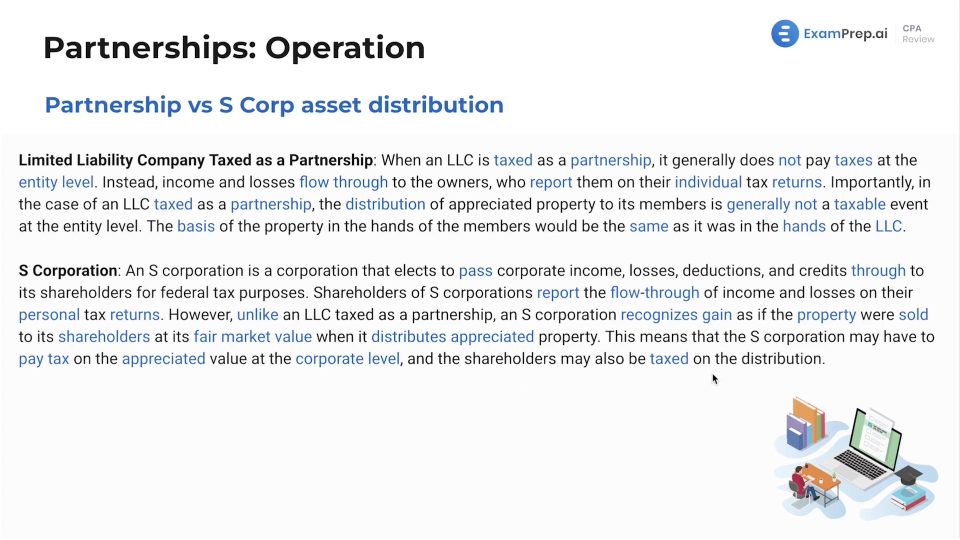 Distribution of Assets in Partnerships vs. S Corporations lesson thumbnail