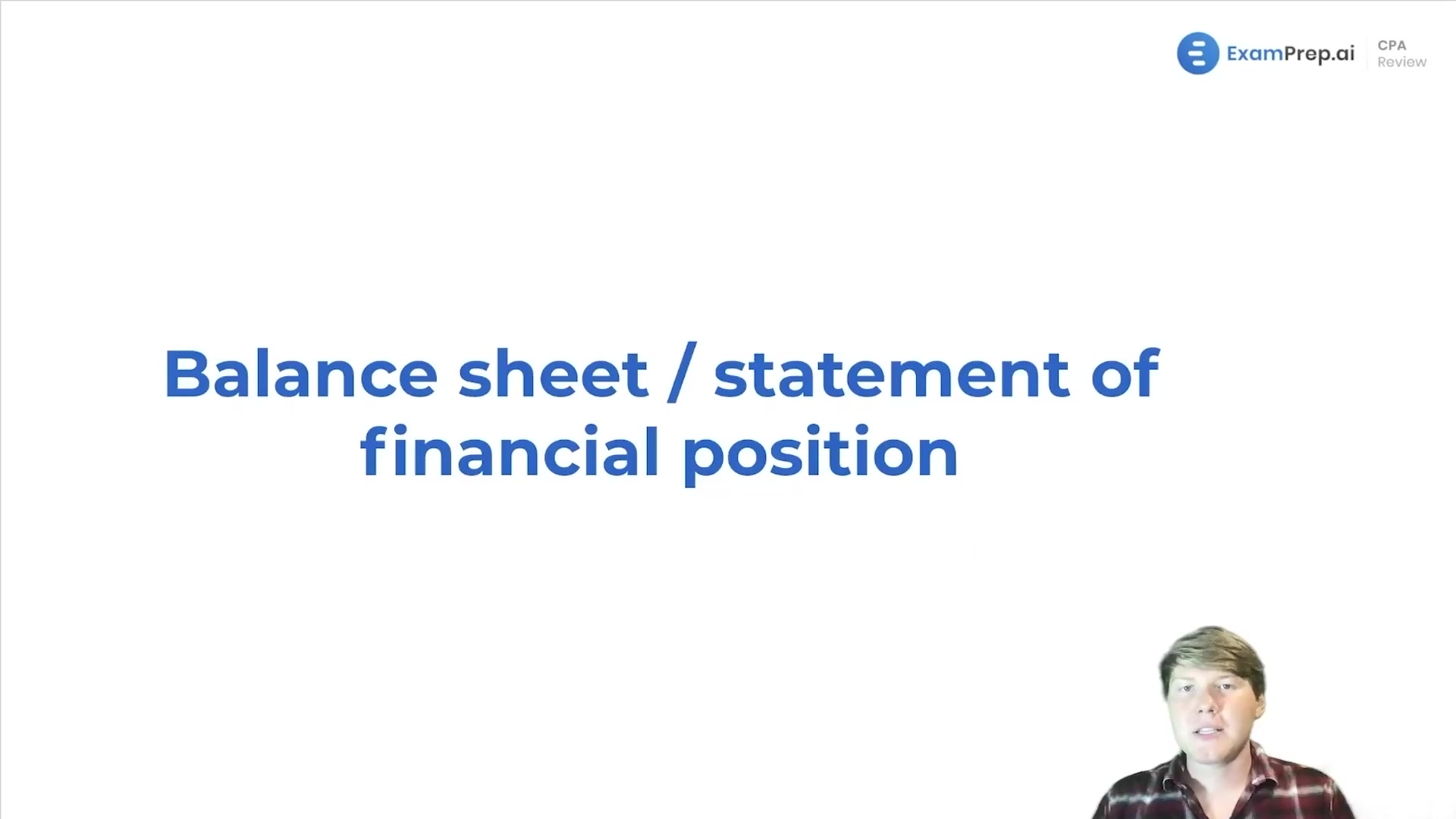 Balance Sheet / Statement of Financial Position Overview lesson thumbnail