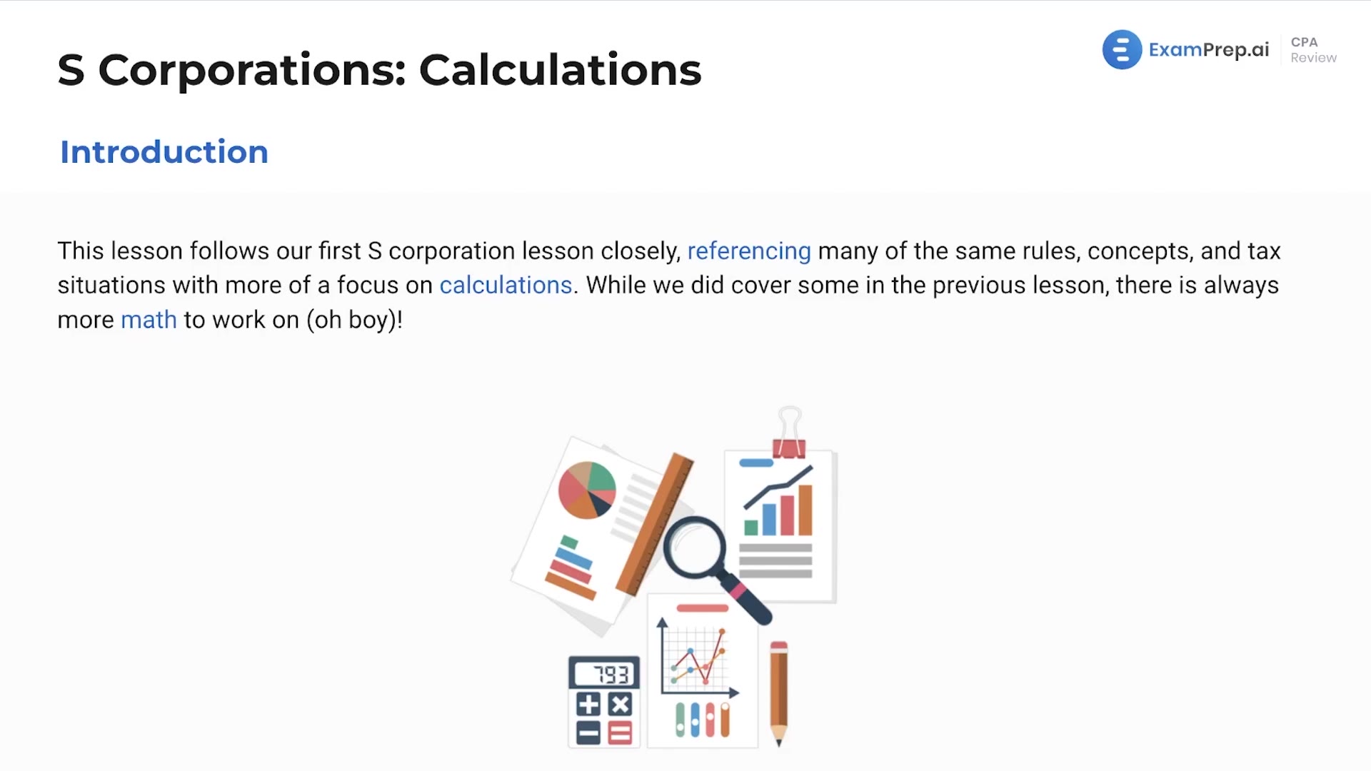 Introduction to S Corporations: Calculations lesson thumbnail