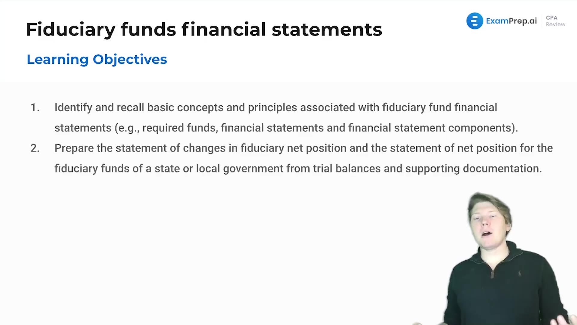 Fiduciary Funds Financial Statements Overview and Objectives lesson thumbnail