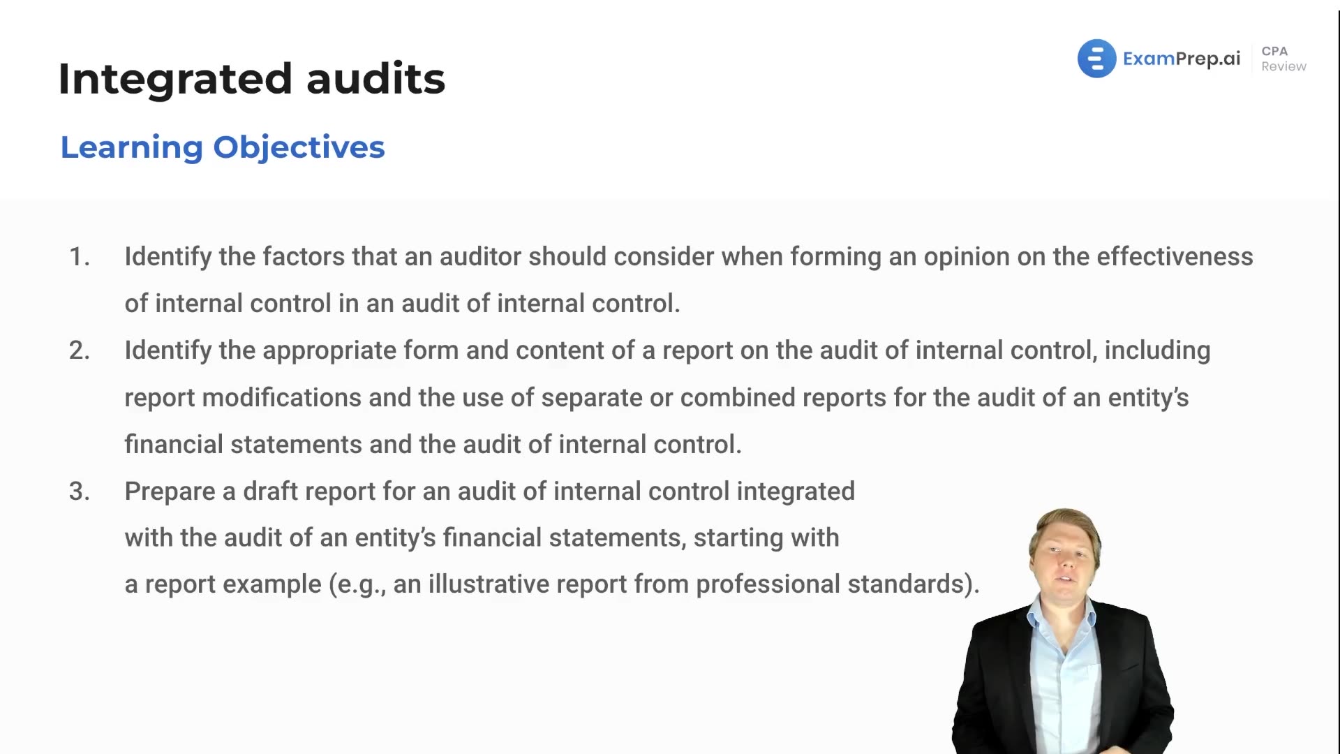 Integrated Audits Objectives lesson thumbnail