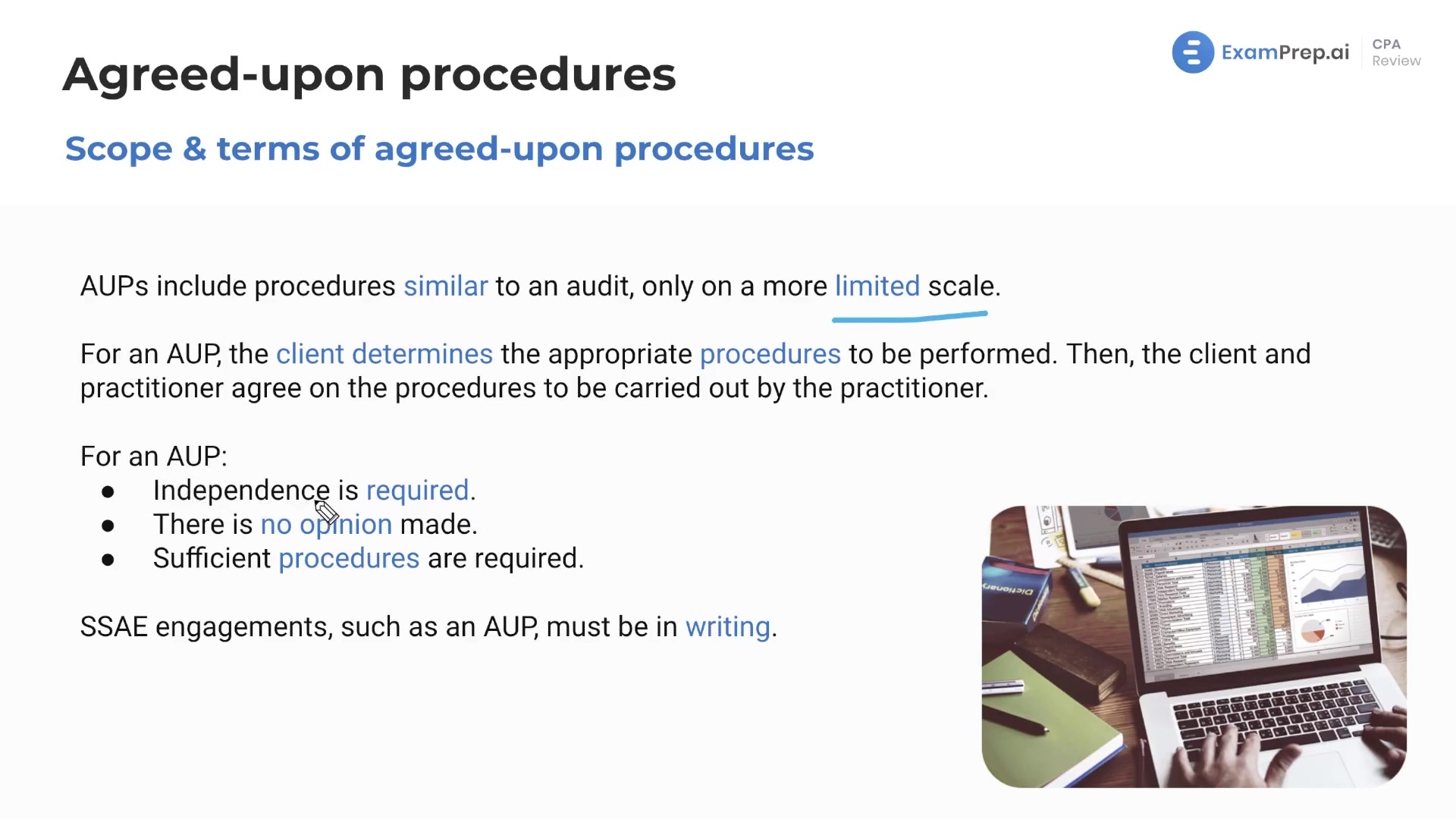 Objectives and Scope of Agreed-Upon Procedures lesson thumbnail