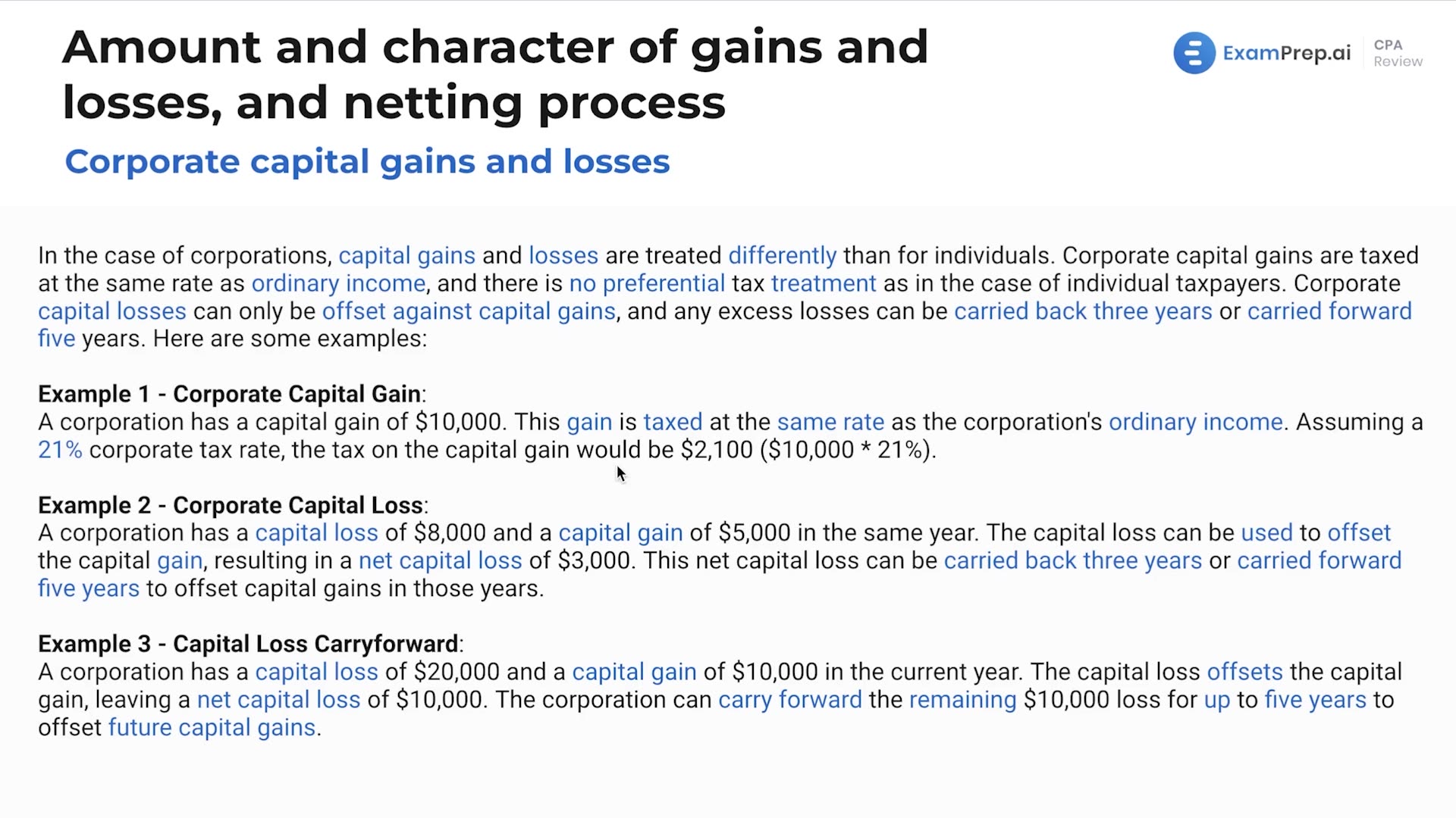 Corporate Capital Gains and Losses lesson thumbnail