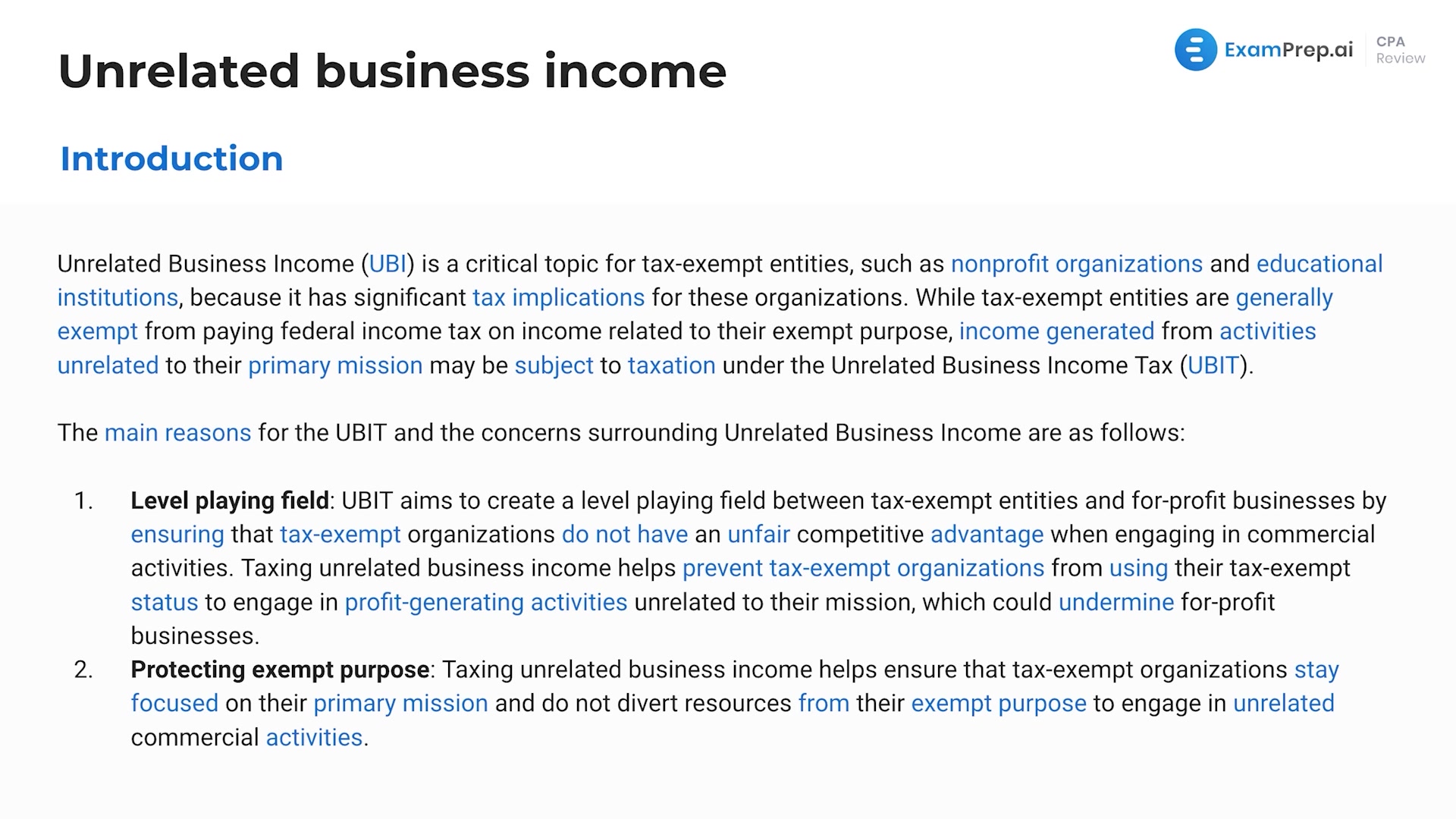 Introduction to Unrelated Business Income lesson thumbnail