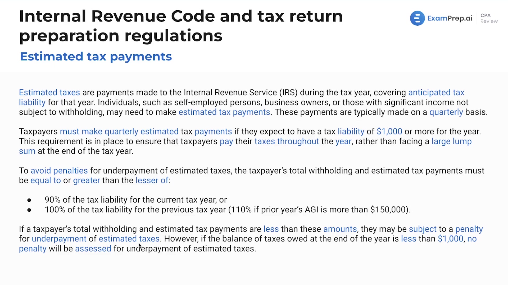 Estimated Tax Payments lesson thumbnail