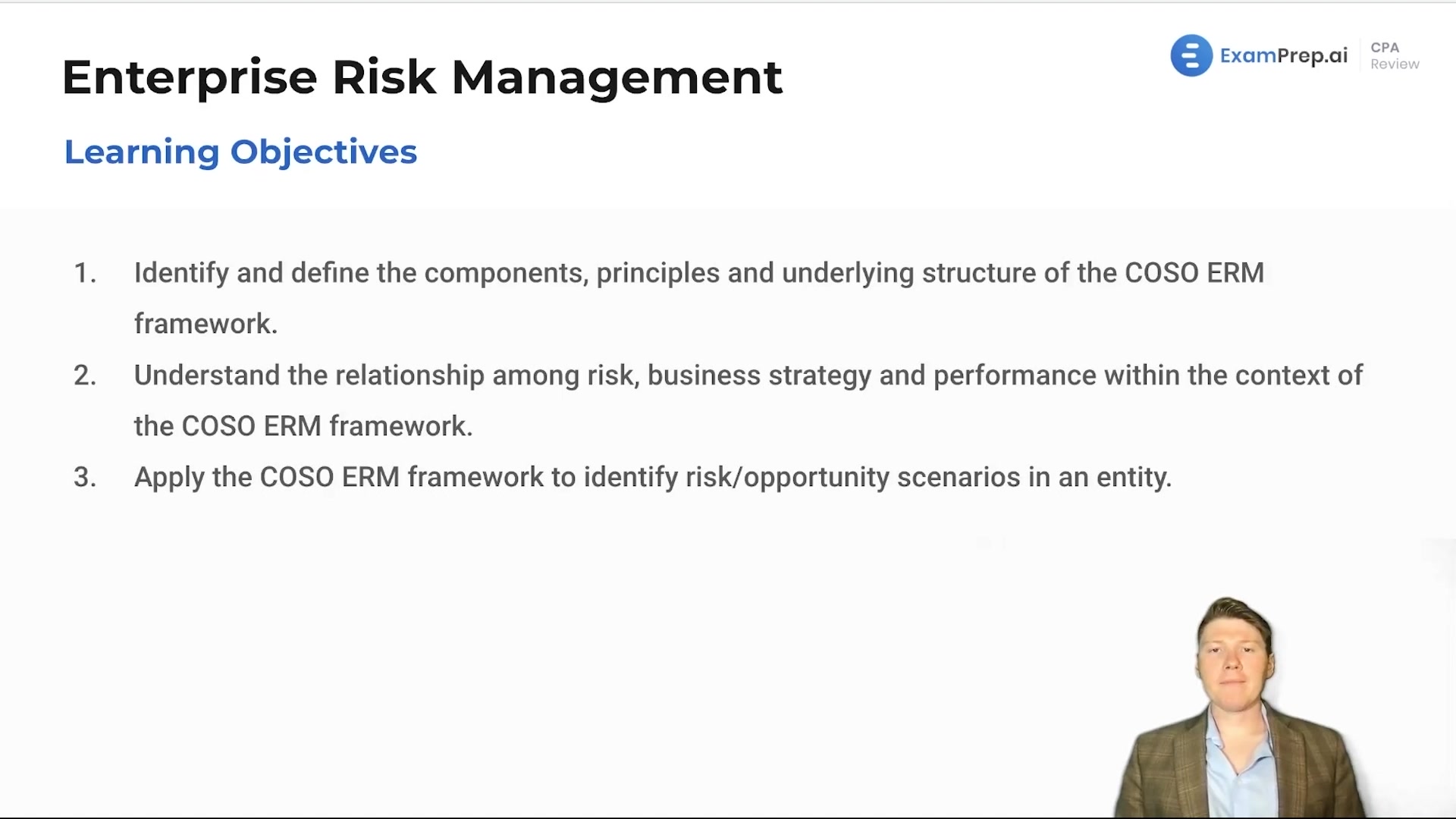 Enterprise Risk Management Overview and Objectives lesson thumbnail