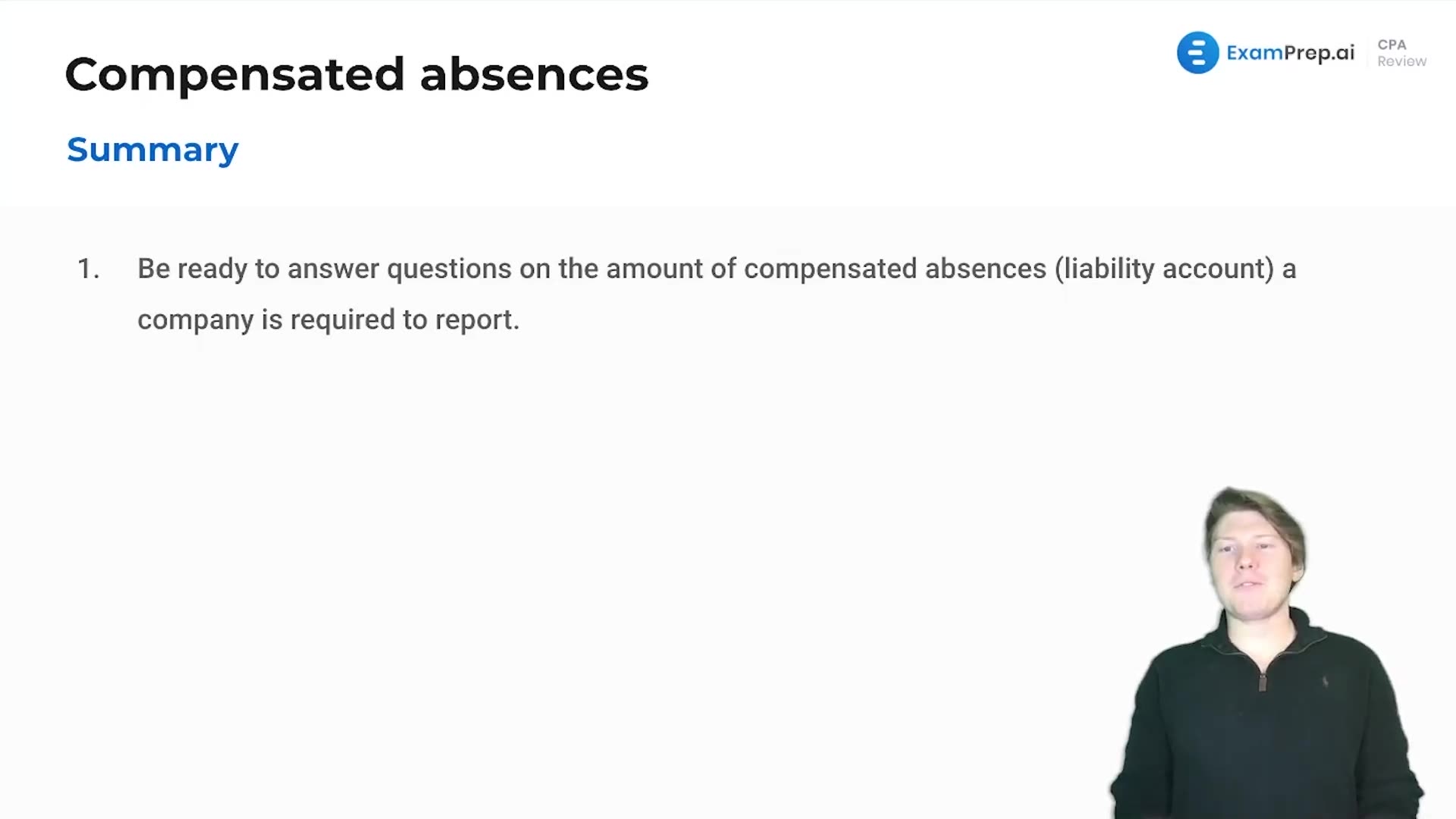 Compensated Absences Summary lesson thumbnail
