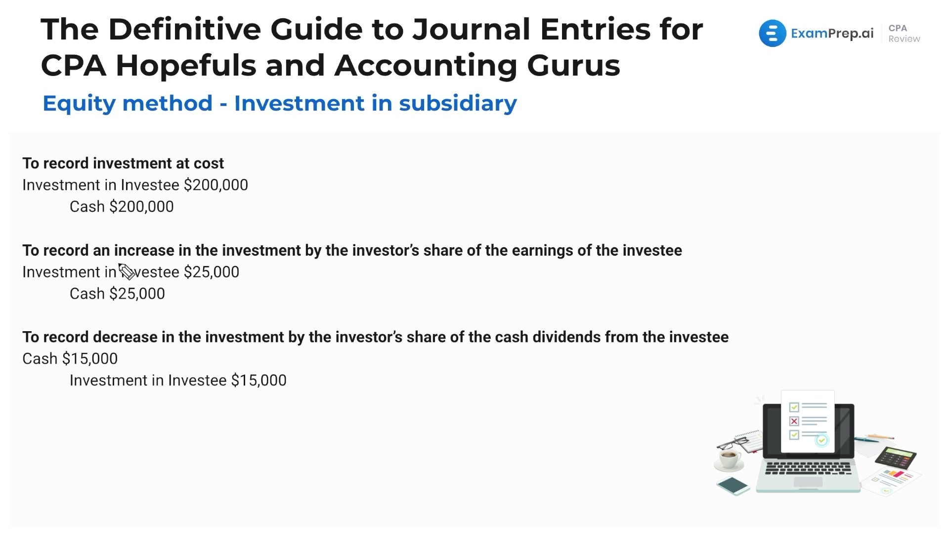 Recording Investments Journal Entries