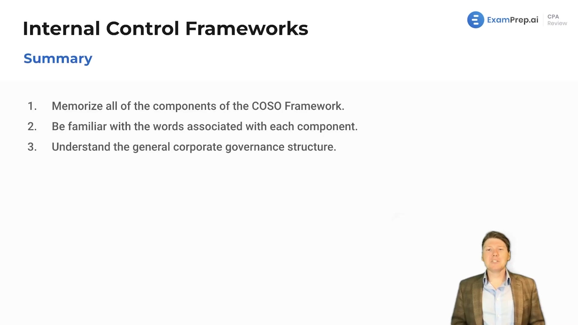 Internal Control Frameworks Summary lesson thumbnail