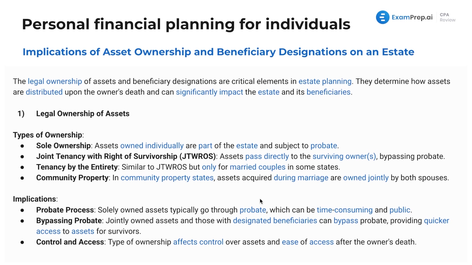 Asset Ownership and Beneficiary Designations on an Estate lesson thumbnail