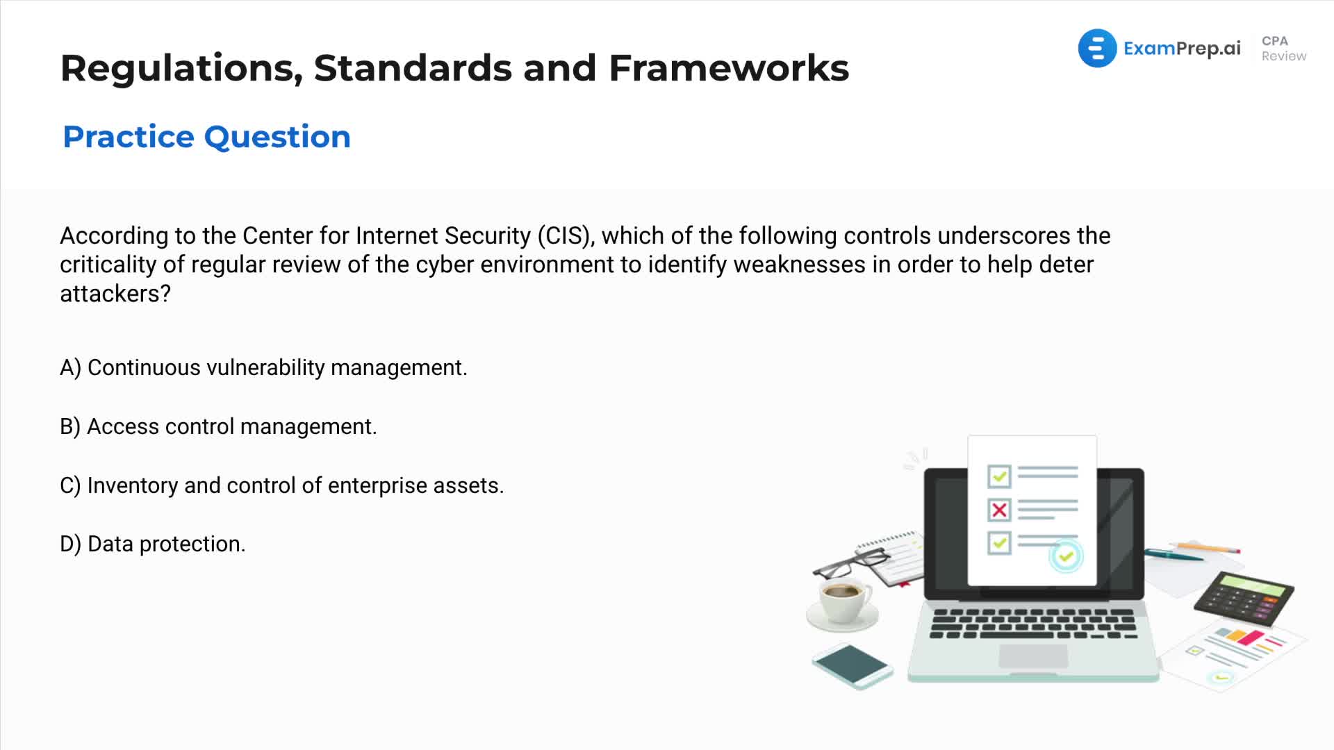 Regulations, Standards and Frameworks - Practice Questions lesson thumbnail