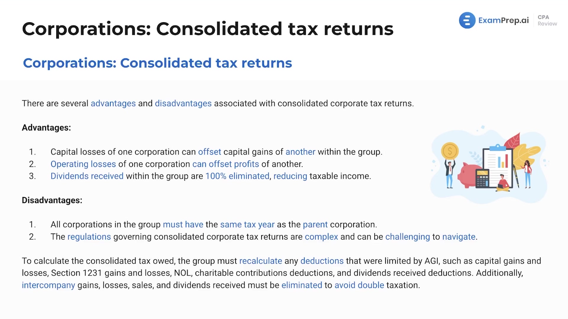 Advantages and Disadvantages to Consolidated Tax Returns lesson thumbnail