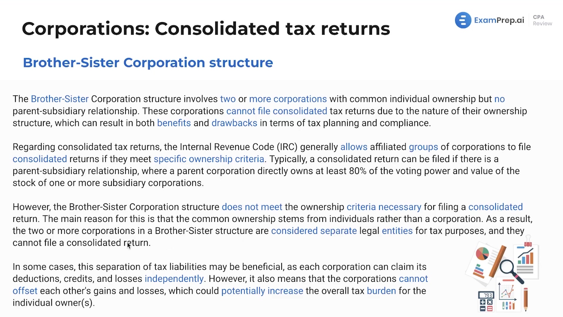 Examples of Affiliated Groups Video - ExamPrep.ai CPA Review