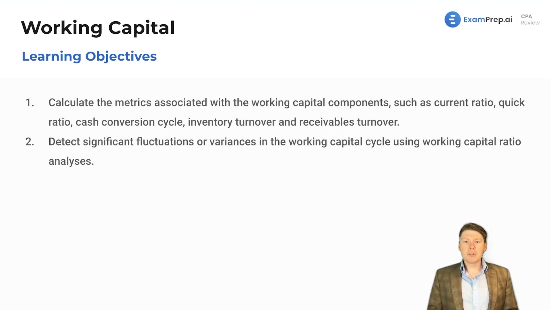 Working Capital Overview and Objectives lesson thumbnail