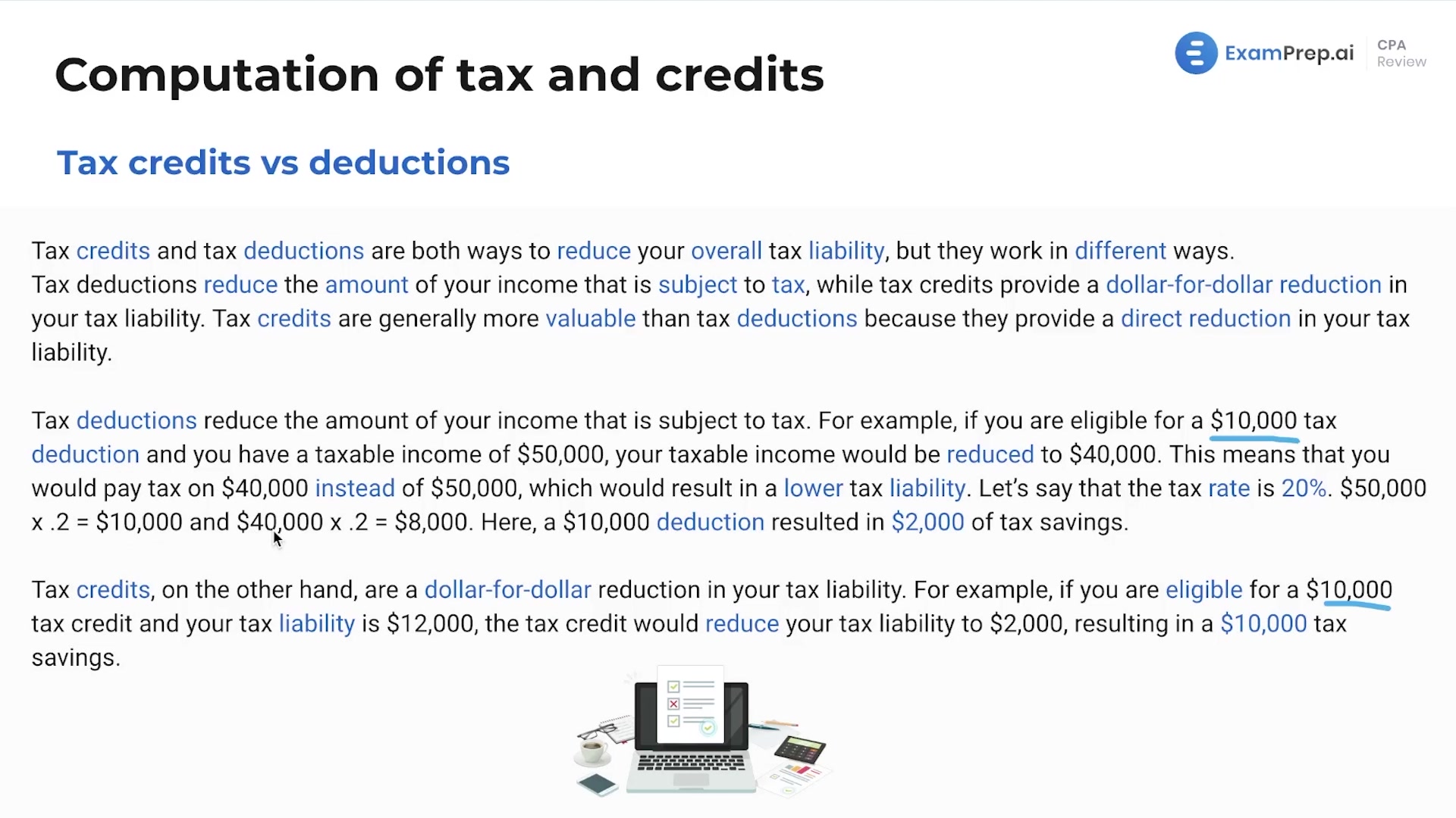 Tax Credits vs. Deductions lesson thumbnail