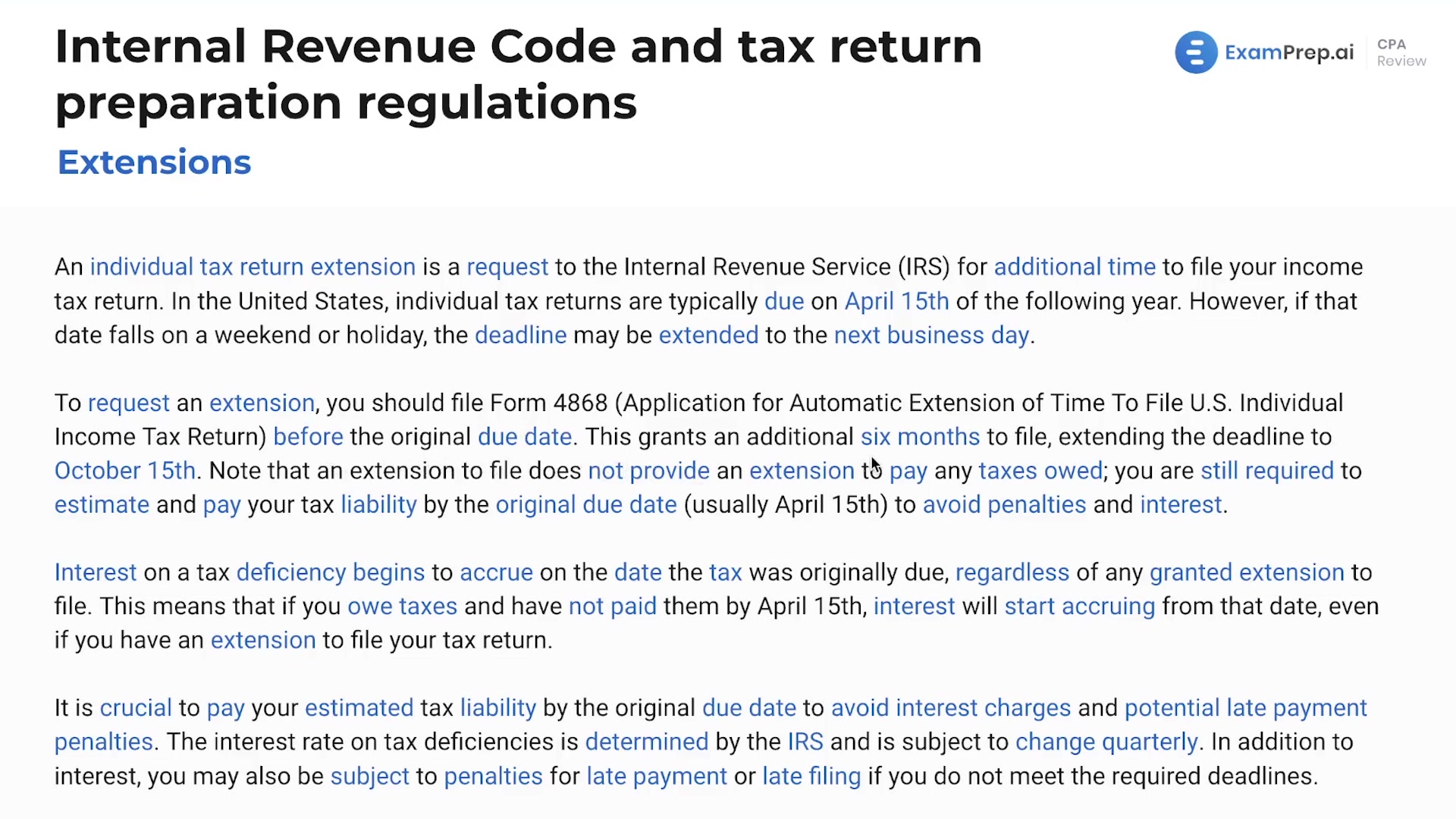 Tax Return Extensions lesson thumbnail