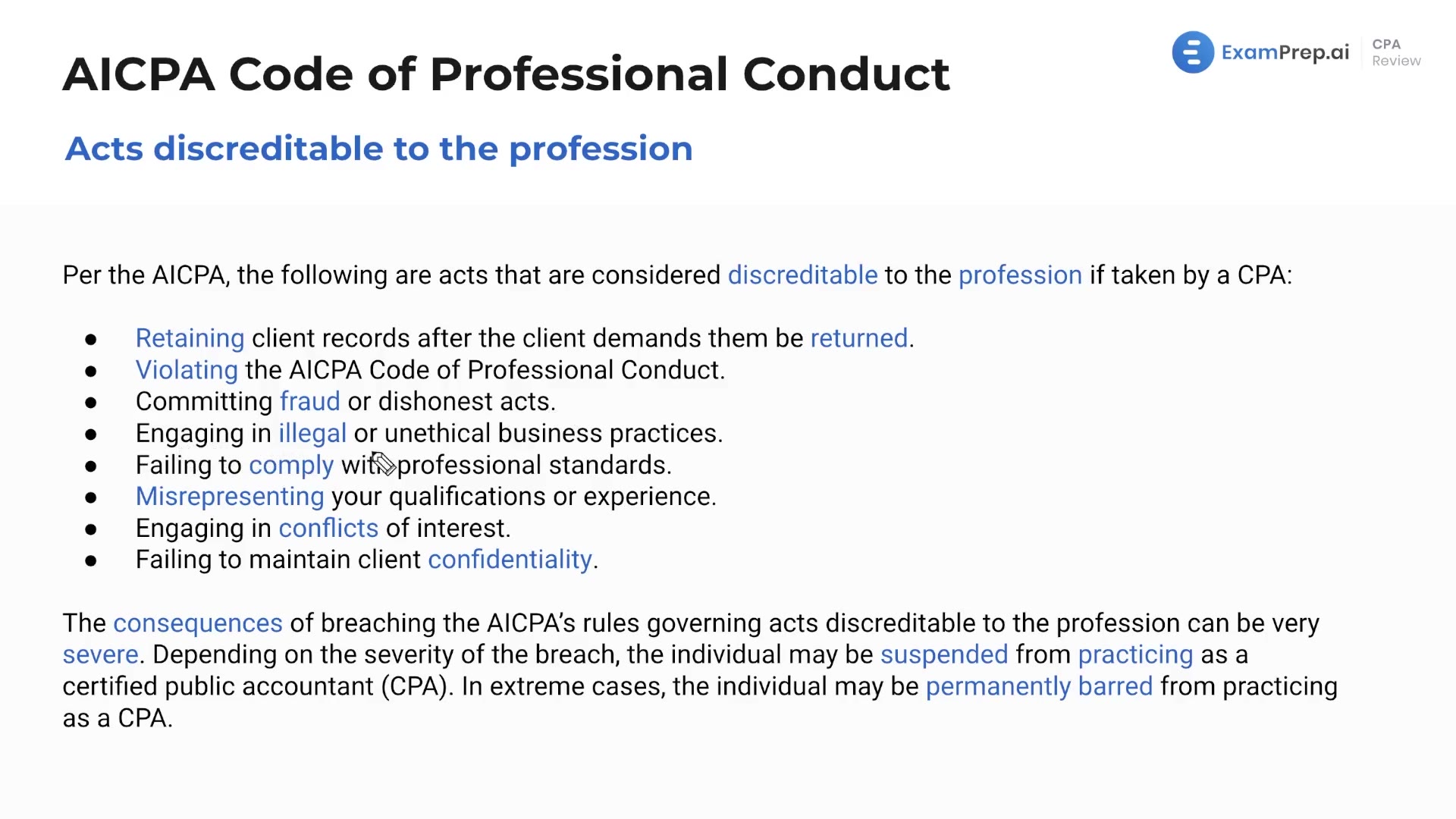 Acts Discreditable to the Profession lesson thumbnail