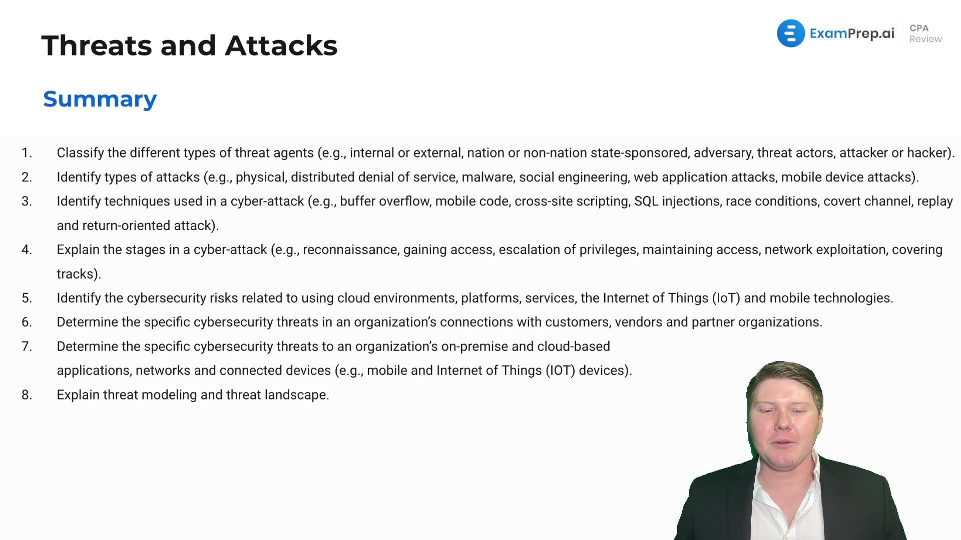 Threats and Attacks - Summary lesson thumbnail