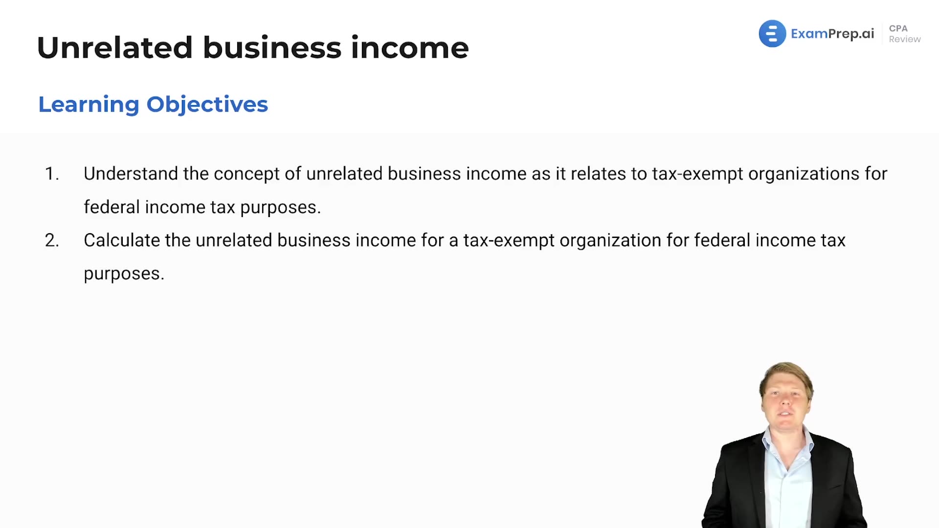 Unrelated Business Income Overview lesson thumbnail