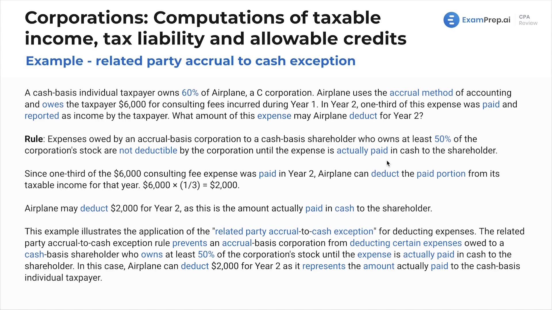 Related Party Accrual to Cash Exception lesson thumbnail