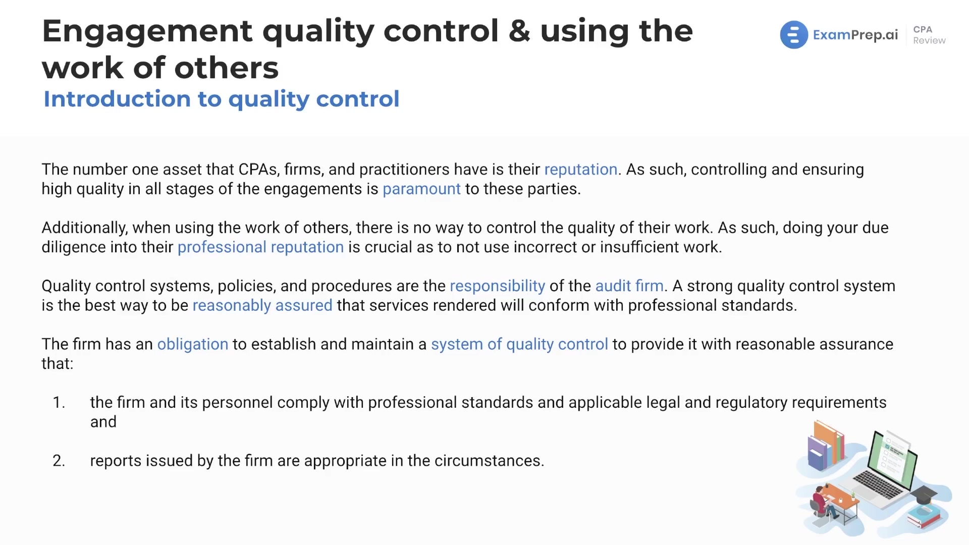 Introduction to Engagement Quality Control and Using the Work of Others lesson thumbnail