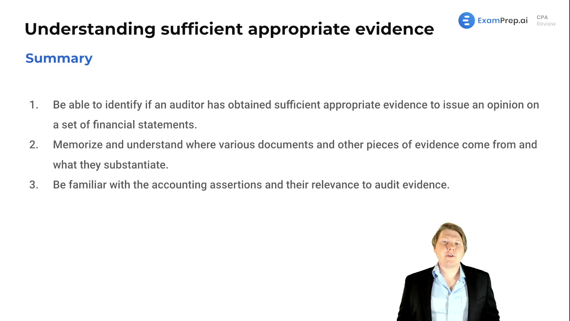 Understanding Sufficient Appropriate Evidence Summary lesson thumbnail