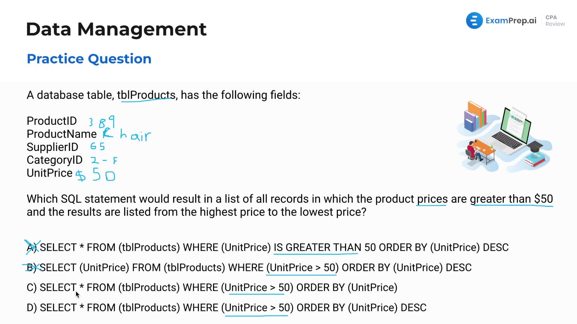 Data Management - Practice Questions lesson thumbnail