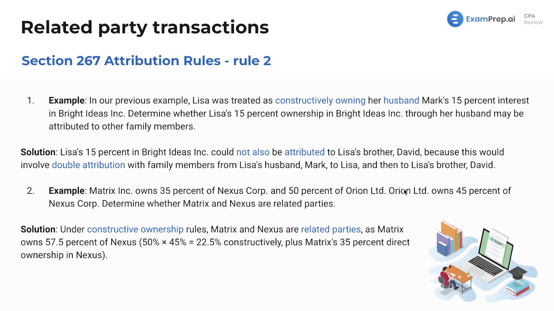 Section 267 Attribution Rules lesson thumbnail