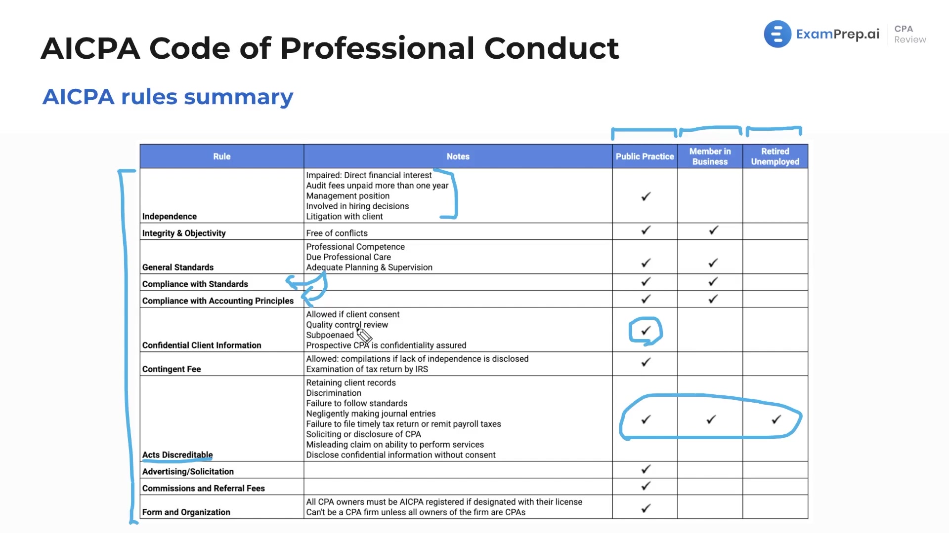 AICPA Rules and Standards Summary thumbnail