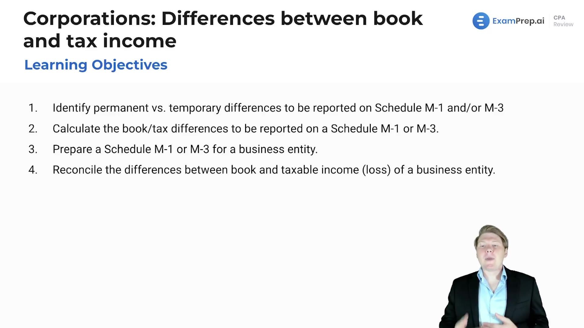 Corporations: Differences Between Book and Tax Income Overview lesson thumbnail