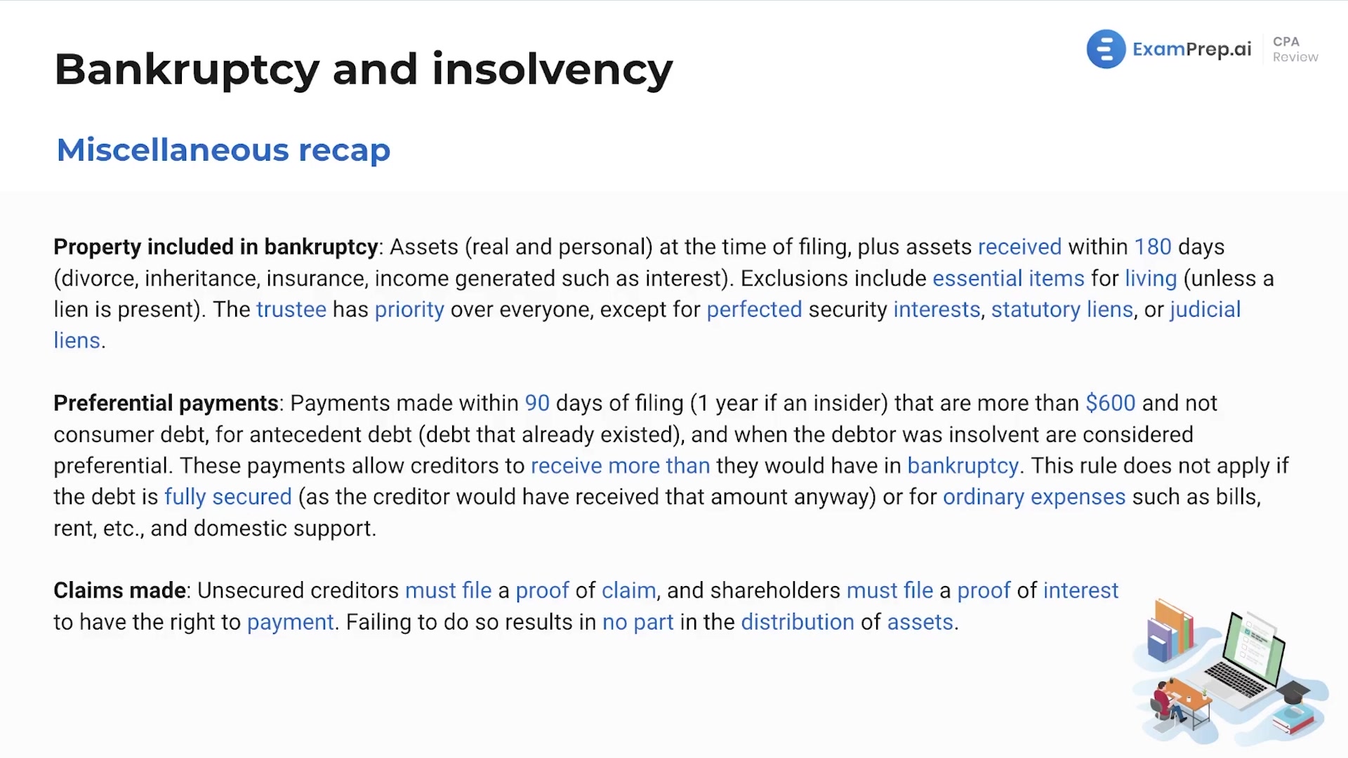 Exceptions to Discharge and Payment Priorities lesson thumbnail