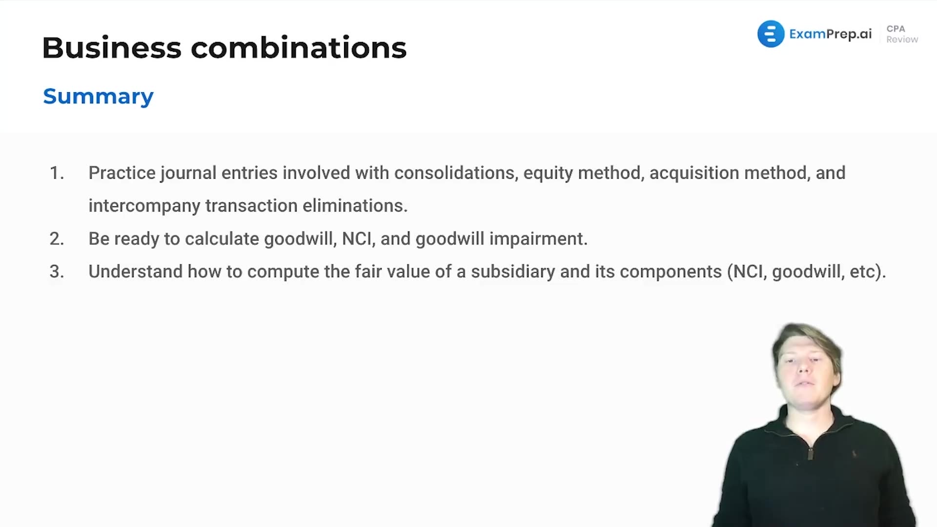 Business Combinations Summary lesson thumbnail