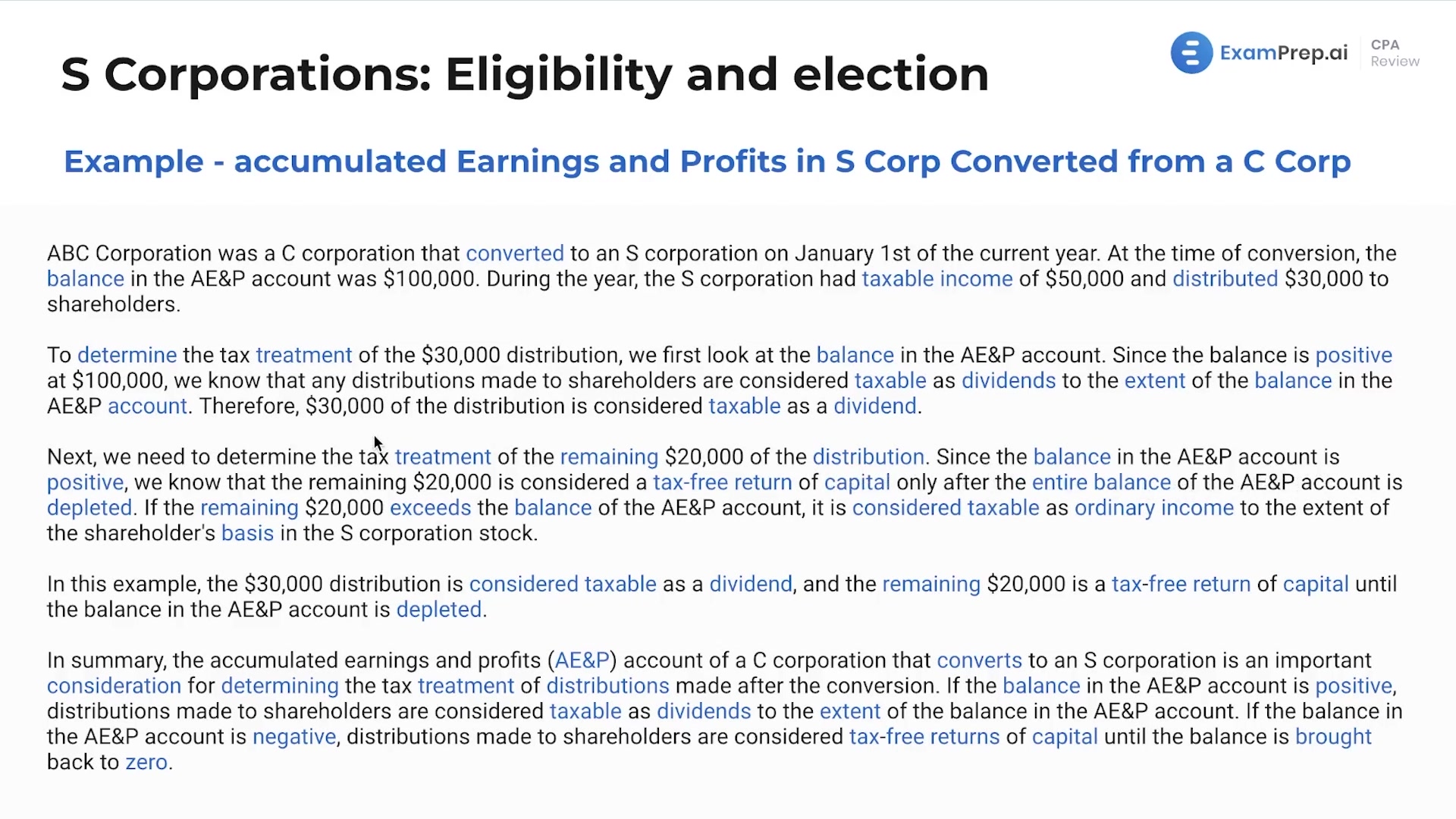 S Corporation Converted from a C Corporation lesson thumbnail