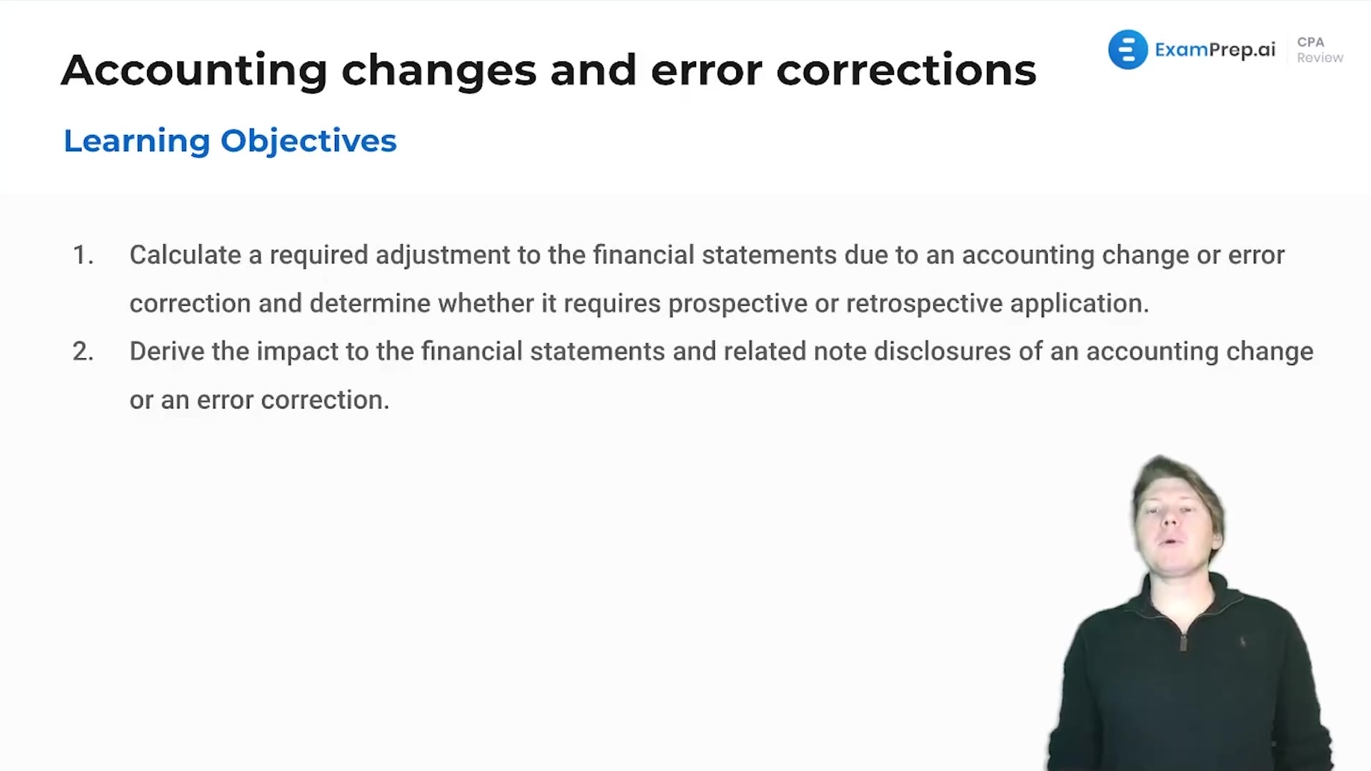 Accounting Changes and Error Corrections Overview and Objectives lesson thumbnail