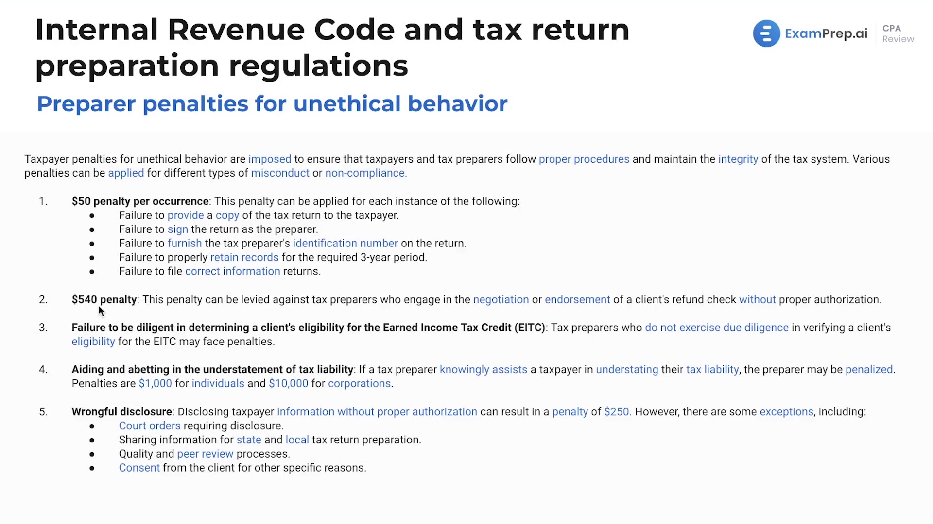 Tax Preparer Penalties for Unethical Behavior lesson thumbnail