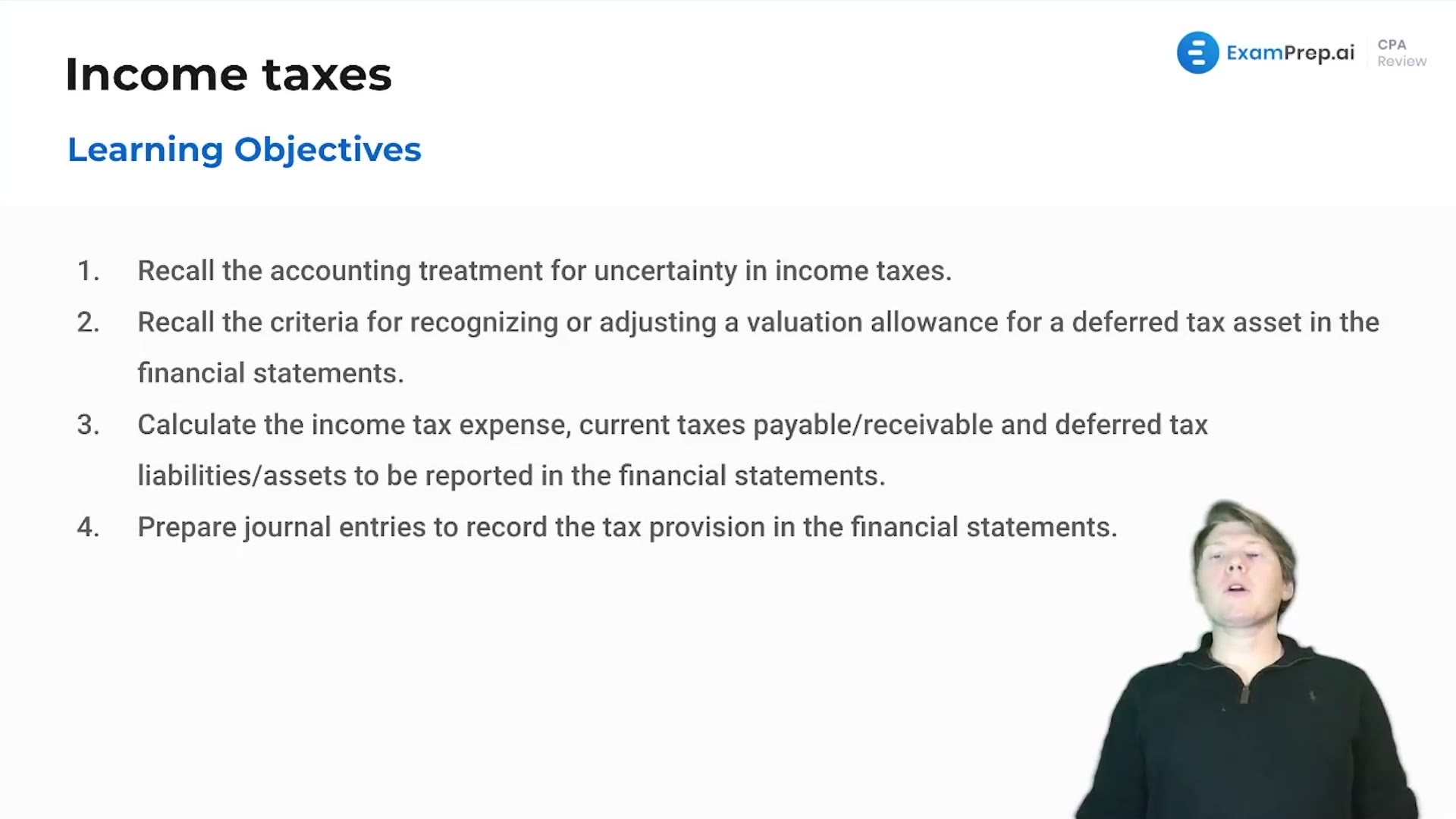 Income Taxes Overview and Objectives lesson thumbnail
