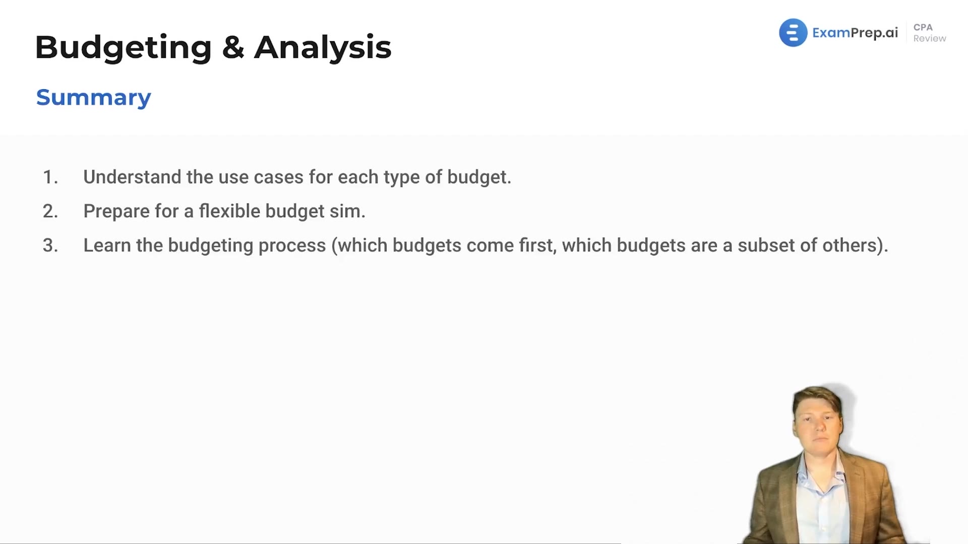 Budgeting and Analysis Summary lesson thumbnail